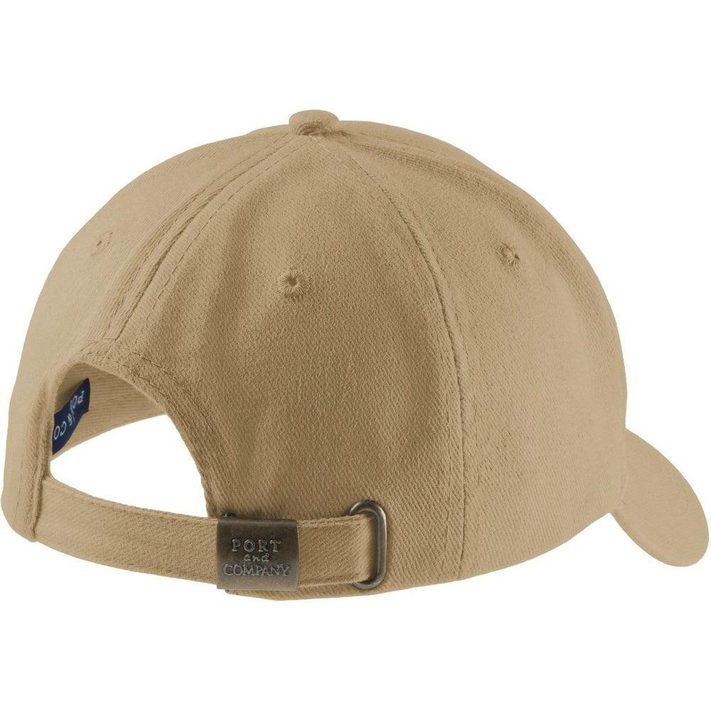 no-logo Port & Company Brushed Twill Cap-Headwear-Port & Company-Thread Logic