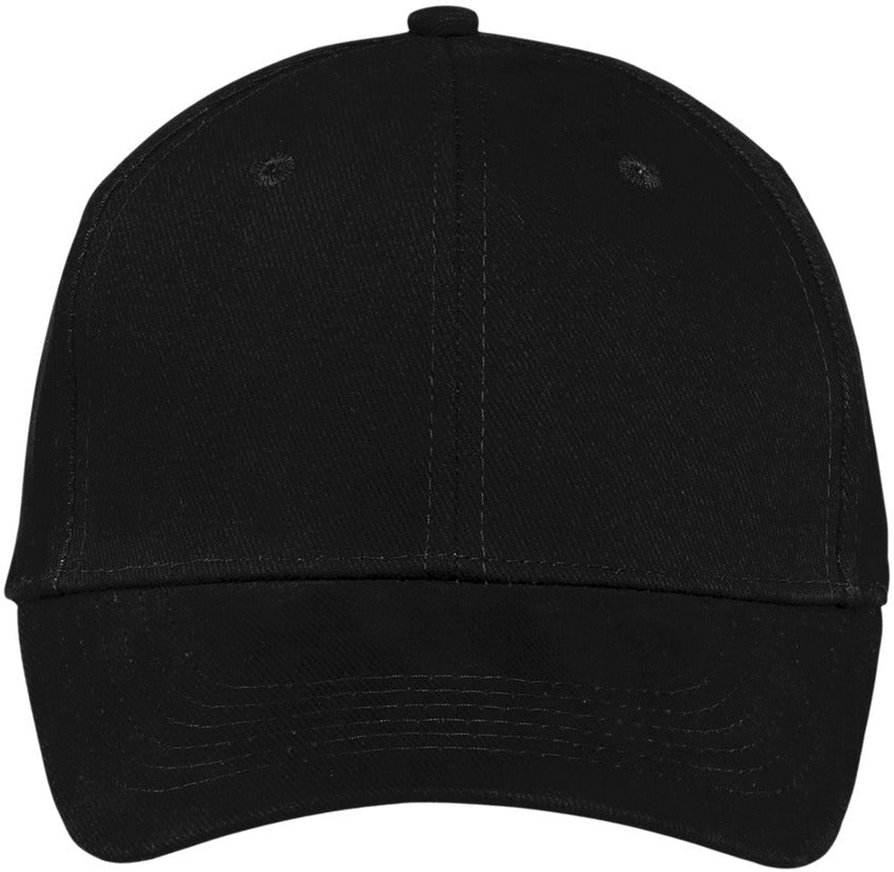 Port & Company Brushed Twill Cap-Regular-Port & Company-Black-OSFA-Thread Logic