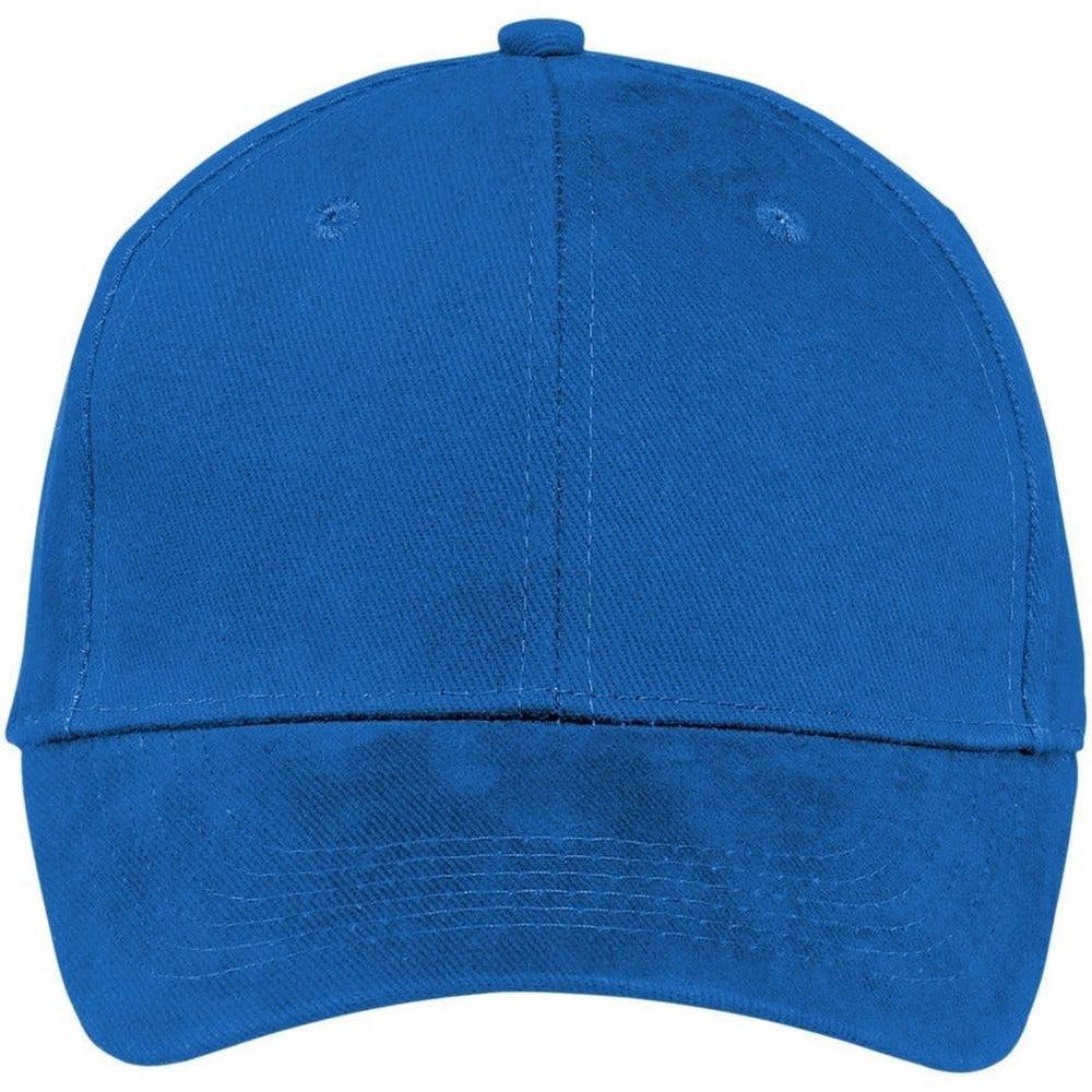 no-logo Port & Company Brushed Twill Cap-Headwear-Port & Company-Royal-OSFA-Thread Logic