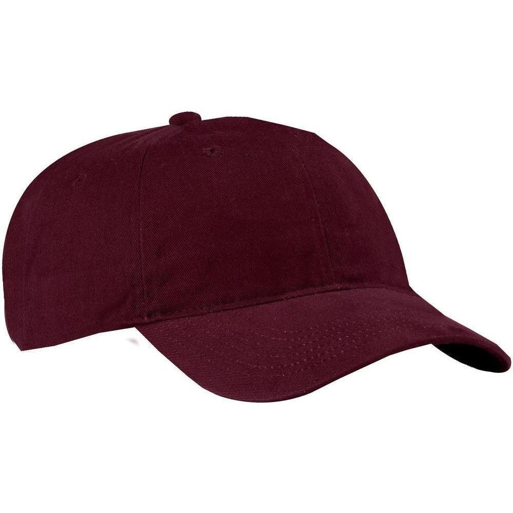 no-logo Port & Company Brushed Twill Low Profile Cap-Headwear-Port & Company-Thread Logic