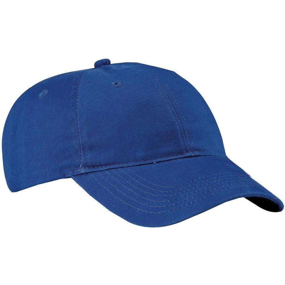 no-logo Port & Company Brushed Twill Low Profile Cap-Headwear-Port & Company-Royal-OSFA-Thread Logic