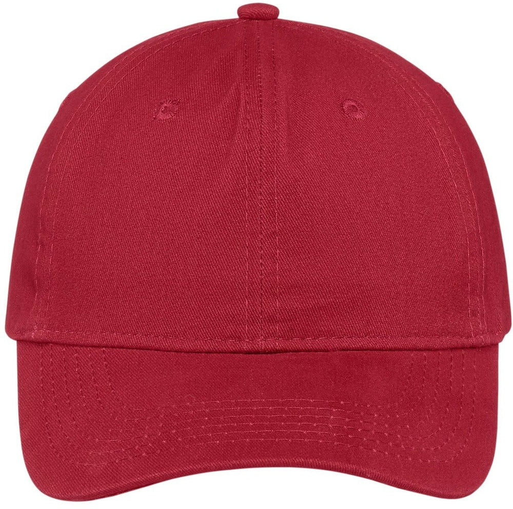 Port & Company Brushed Twill Low Profile Cap-Regular-Port & Company-Red-OSFA-Thread Logic