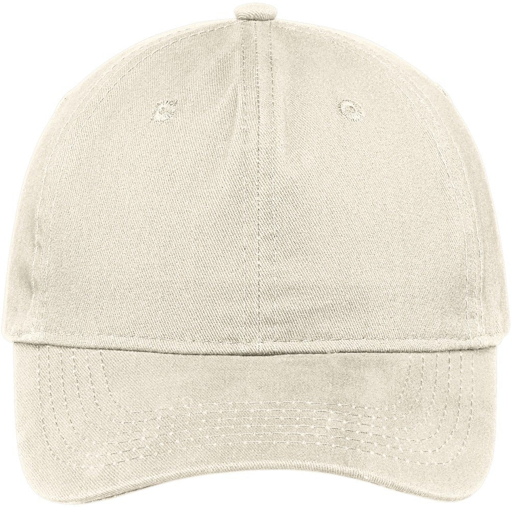 Port & Company Brushed Twill Low Profile Cap-Regular-Port & Company-Stone-OSFA-Thread Logic