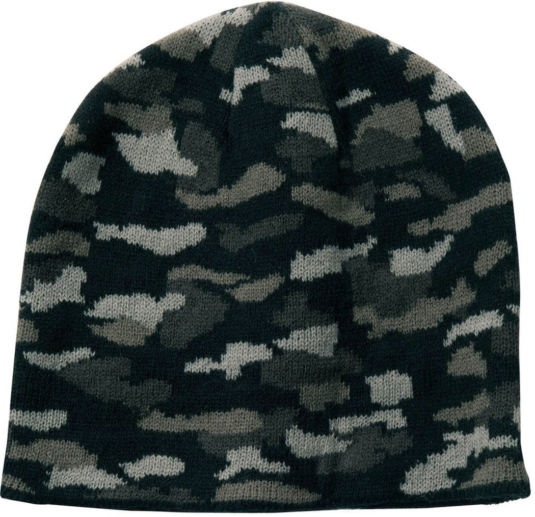 Port & Company Camo Beanie Cap-Regular-Port & Company-Black Camo-OSFA-Thread Logic