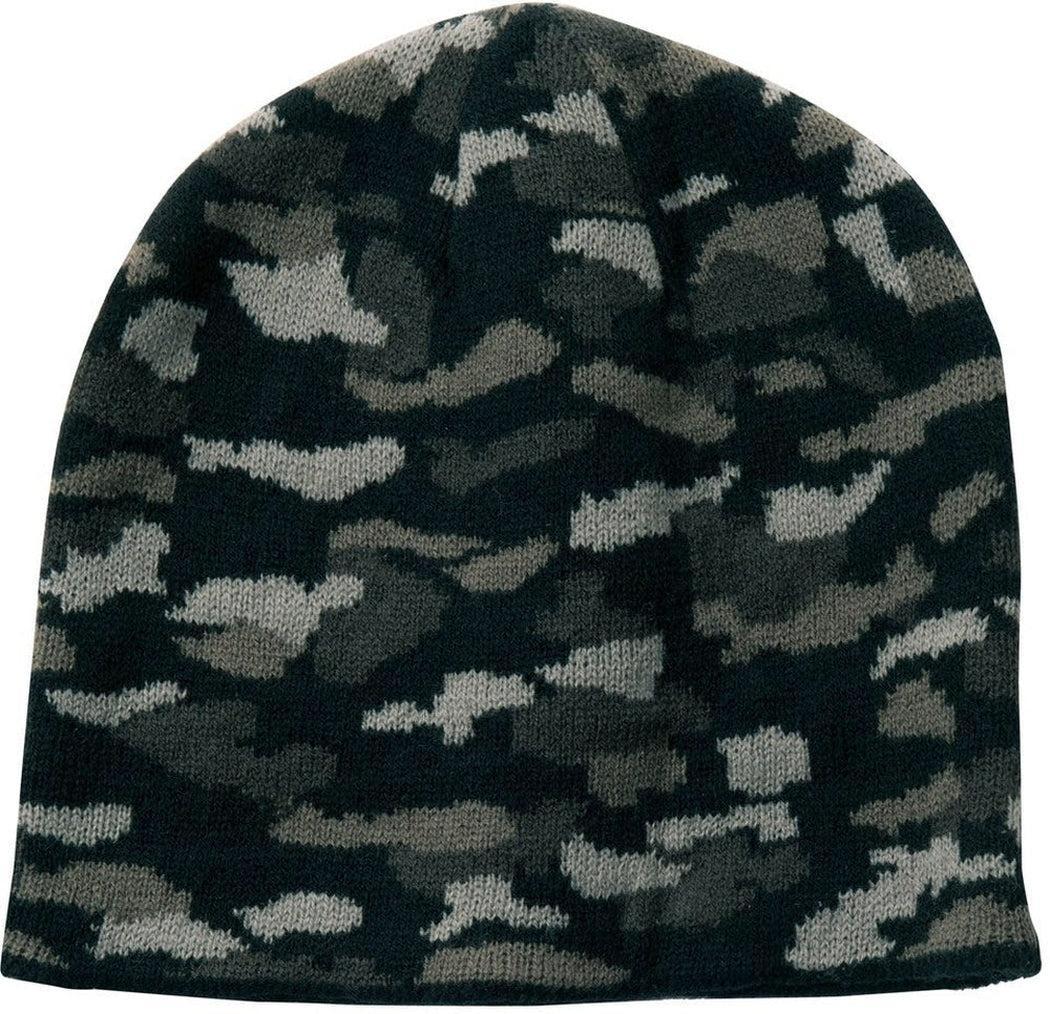 Port & Company Camo Beanie Cap-Regular-Port & Company-Black Camo-OSFA-Thread Logic