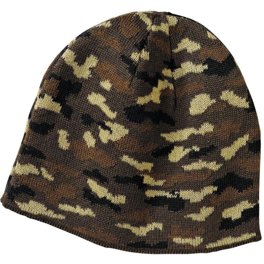no-logo Port & Company Camo Beanie Cap-Regular-Port & Company-Military Camo-OSFA-Thread Logic