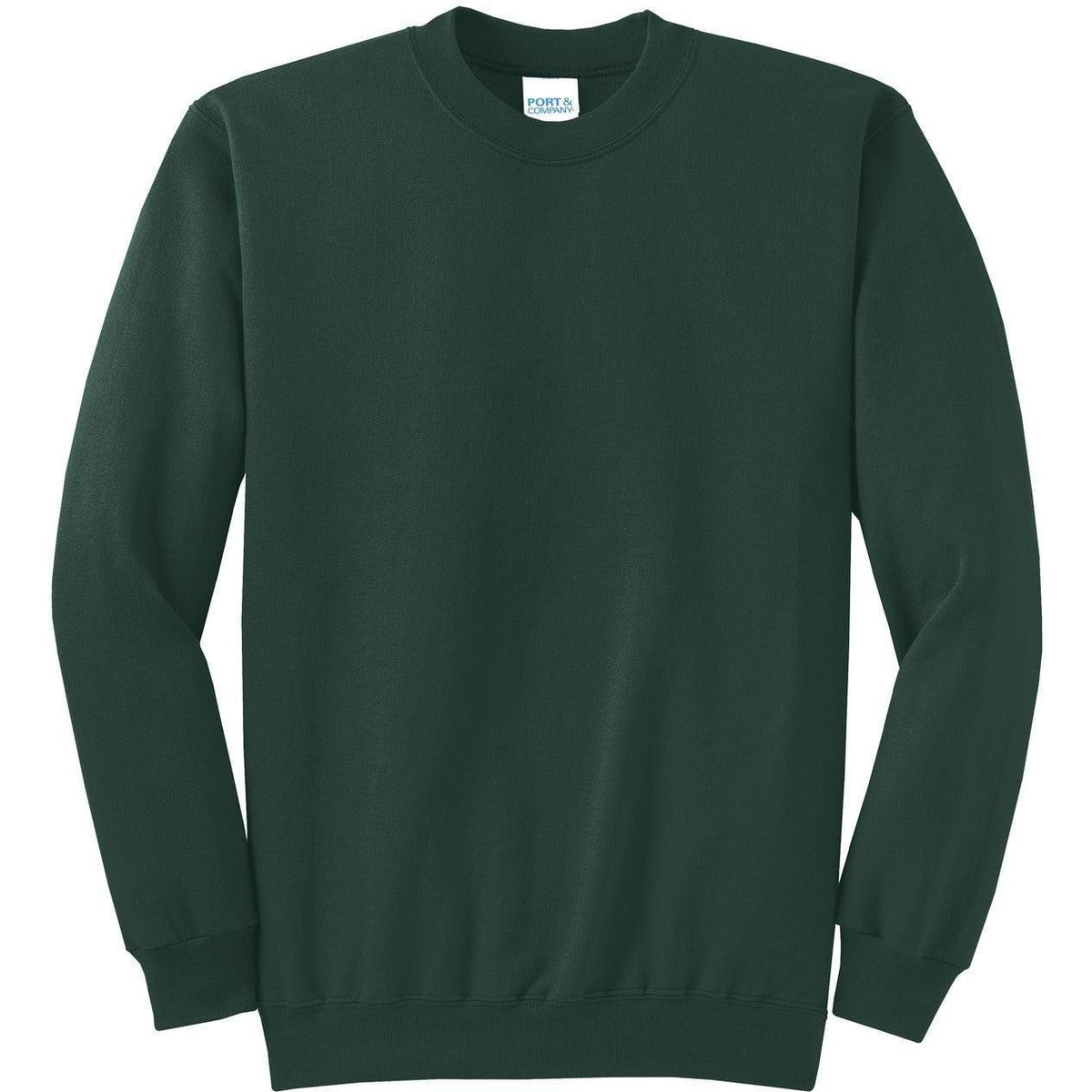 no-logo Port & Company Classic Crewneck Sweatshirt-Crewnecks-Port & Company-Dark Green-S-Thread Logic