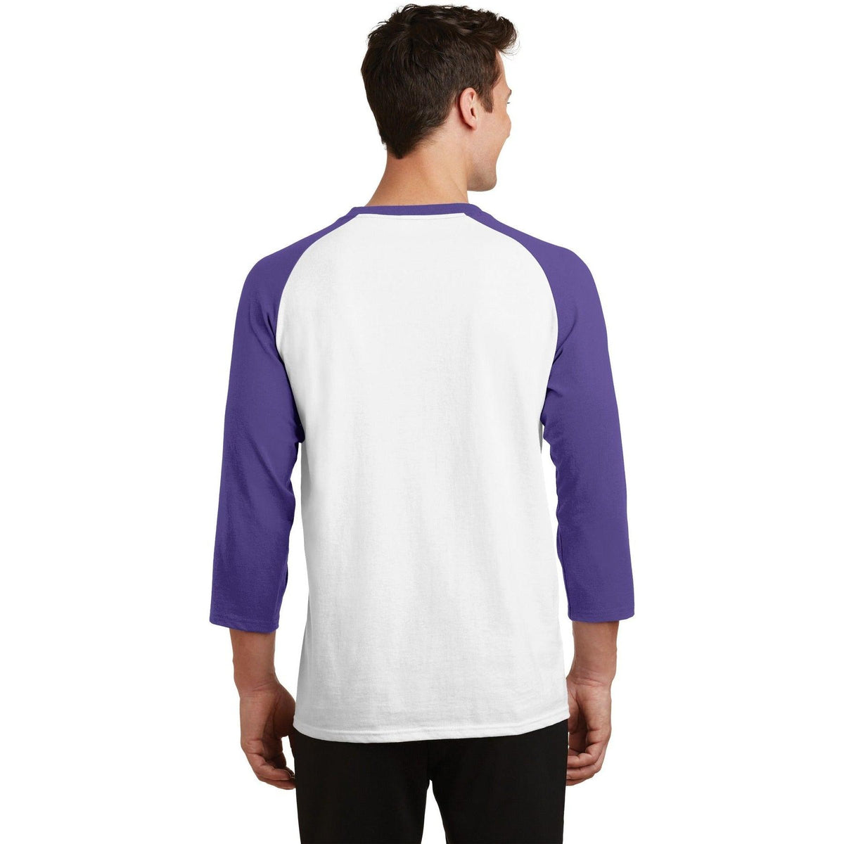 no-logo Port & Company Core Blend 3/4-Sleeve Raglan Tee-Regular-Port & Company-Thread Logic