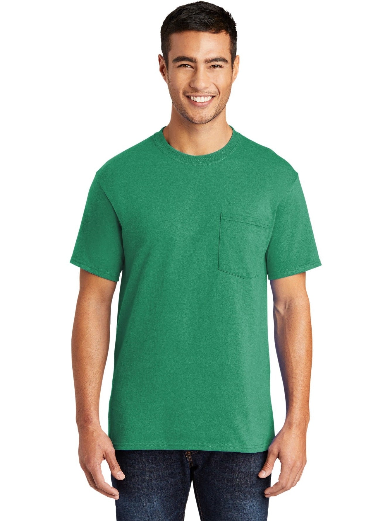 no-logo Port & Company Core Blend Pocket Tee-Regular-Port & Company-Thread Logic