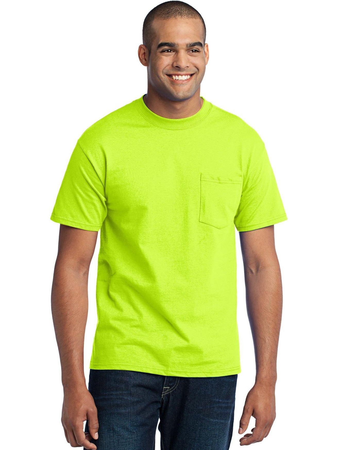 no-logo Port & Company Core Blend Pocket Tee-Regular-Port & Company-Thread Logic