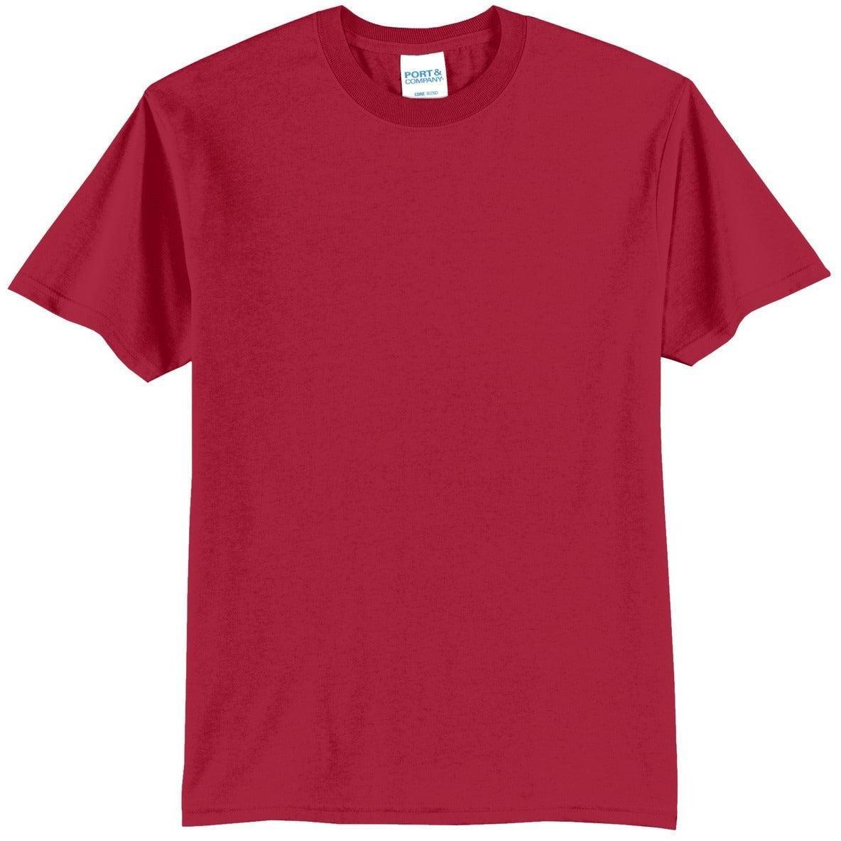 no-logo Port & Company Core Blend Tee-Polos-Port & Company-Red-S-Thread Logic