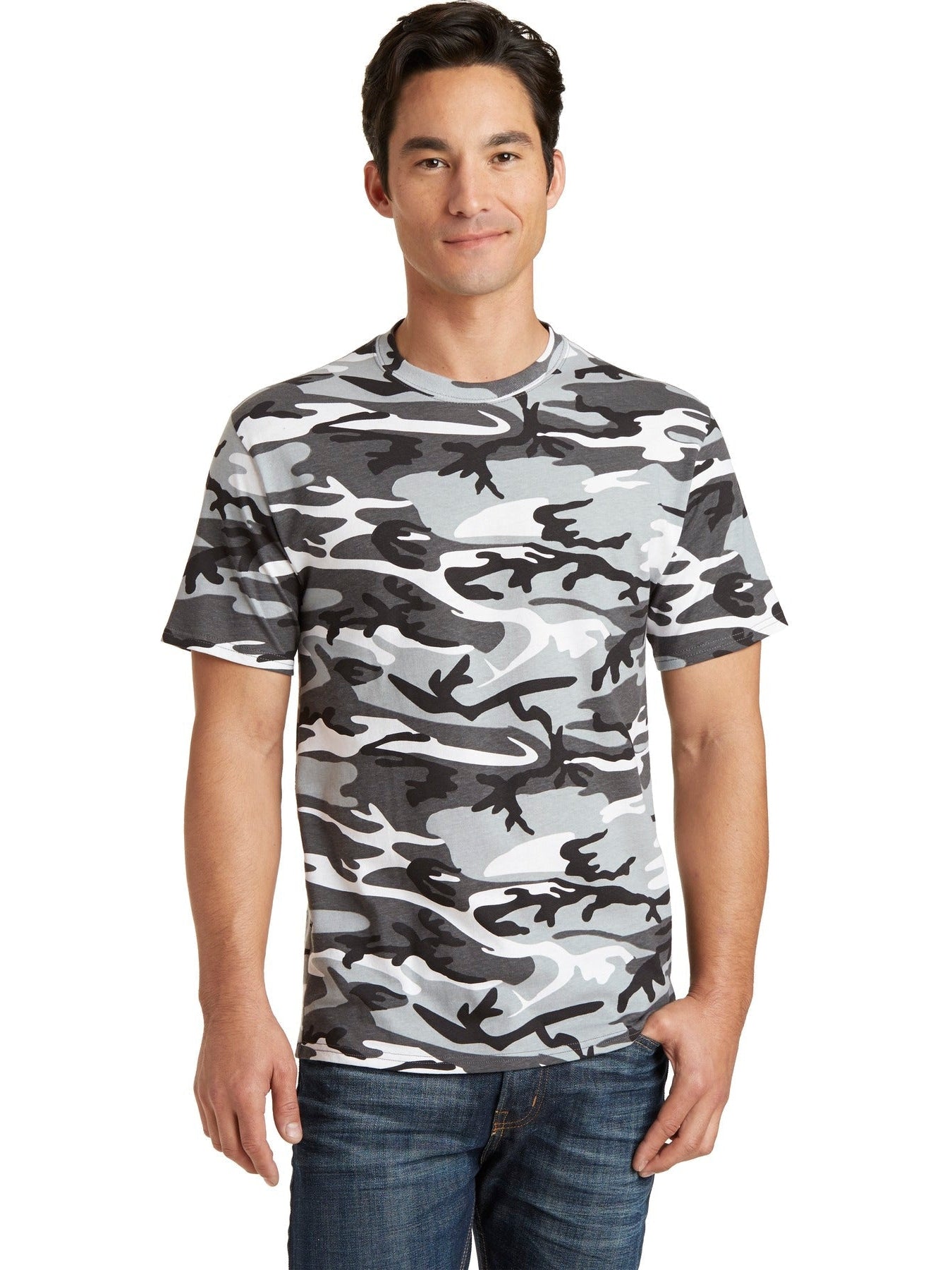 no-logo Port & Company Core Cotton Camo Tee-Regular-Port & Company-Thread Logic
