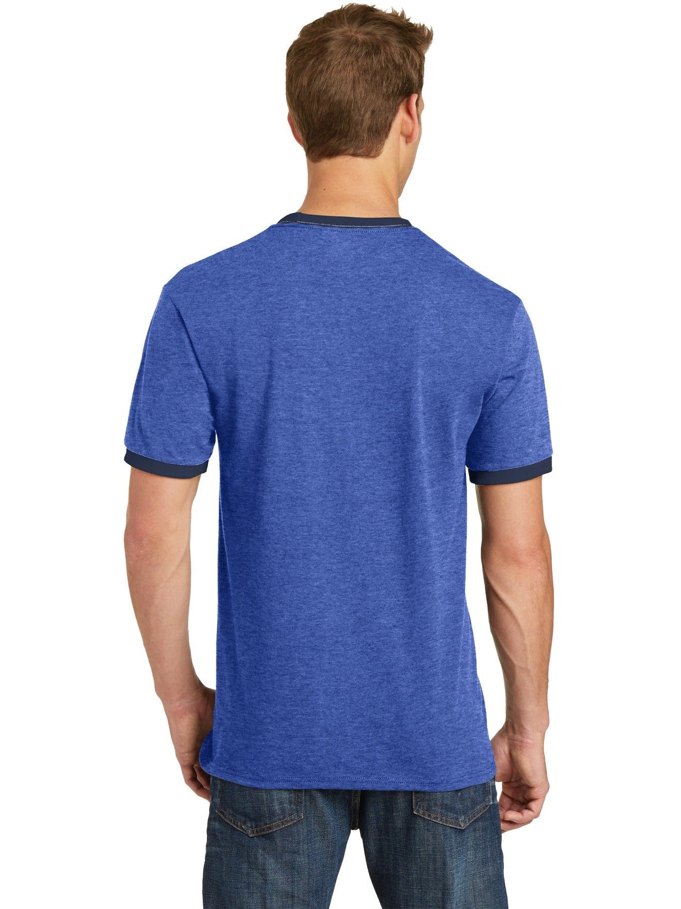 no-logo Port & Company Core Cotton Ringer Tee-Regular-Port & Company-Thread Logic