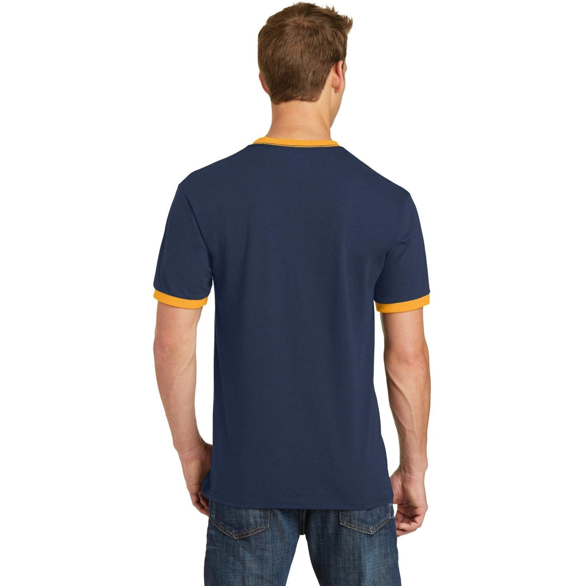 no-logo Port & Company Core Cotton Ringer Tee-Regular-Port & Company-Thread Logic