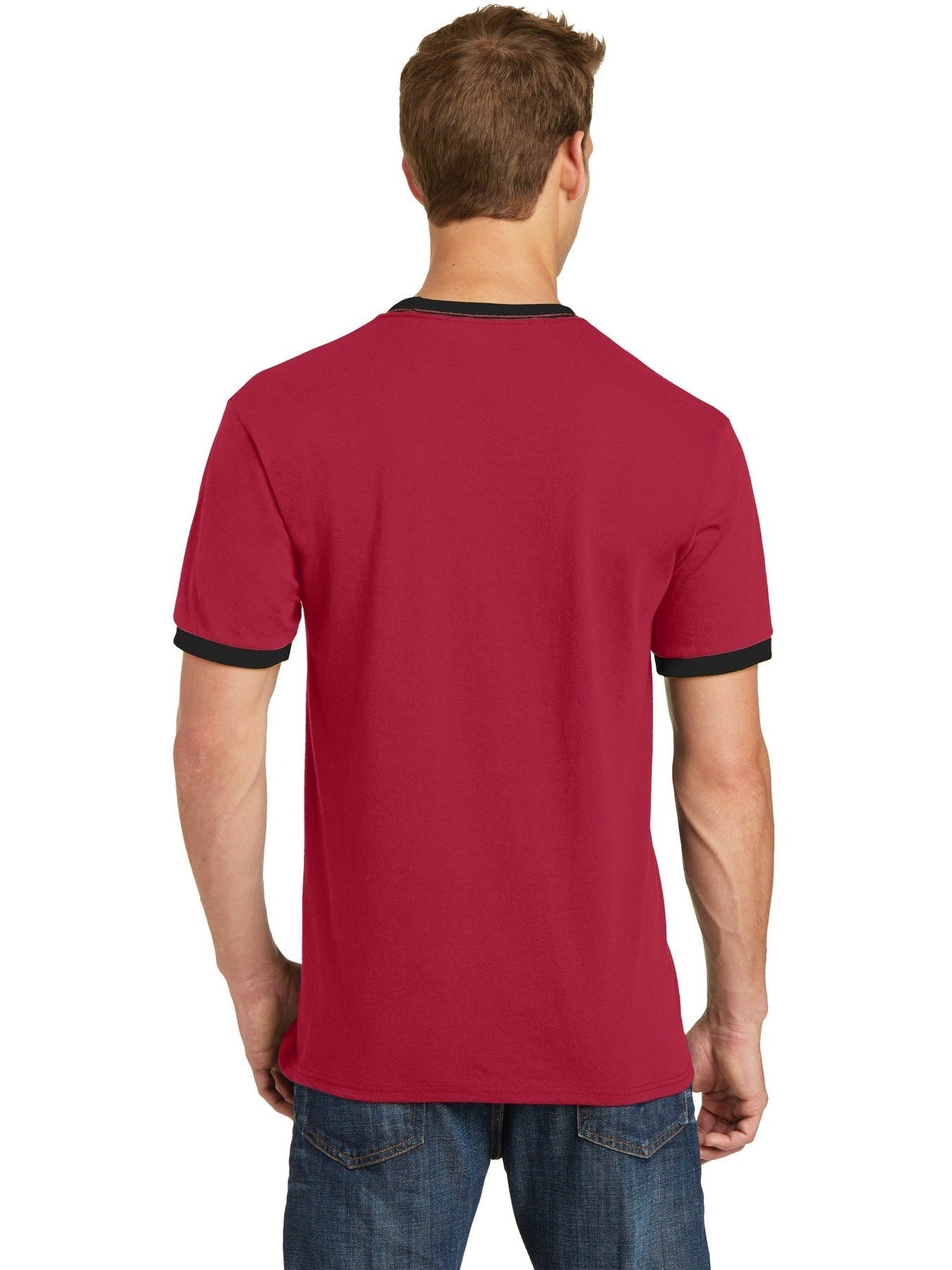 no-logo Port & Company Core Cotton Ringer Tee-Regular-Port & Company-Thread Logic