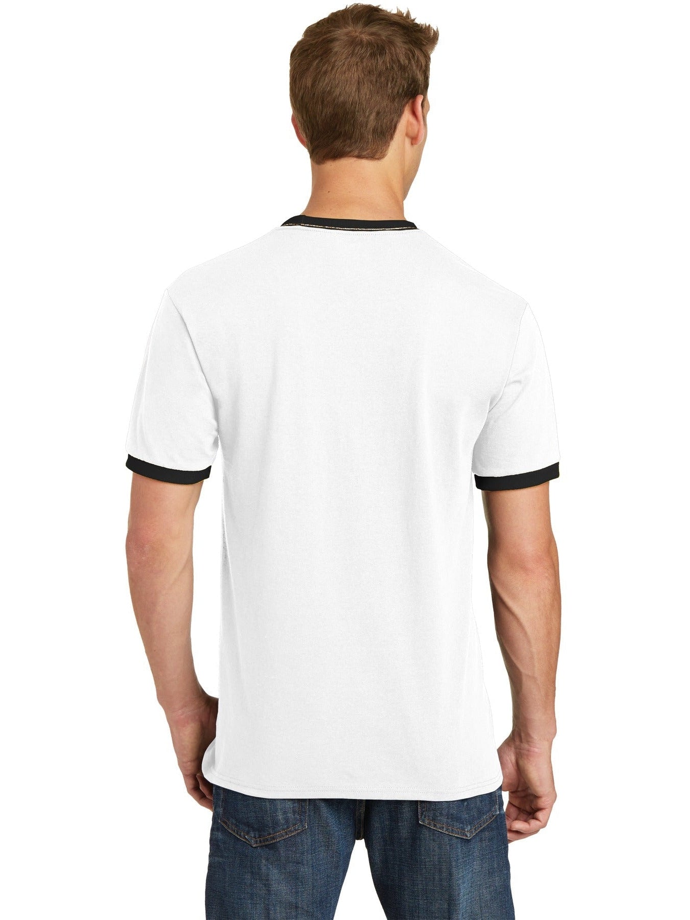 no-logo Port & Company Core Cotton Ringer Tee-Regular-Port & Company-Thread Logic