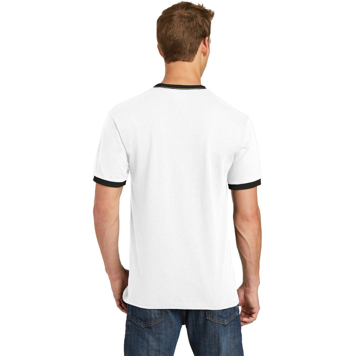 no-logo Port & Company Core Cotton Ringer Tee-Regular-Port & Company-Thread Logic