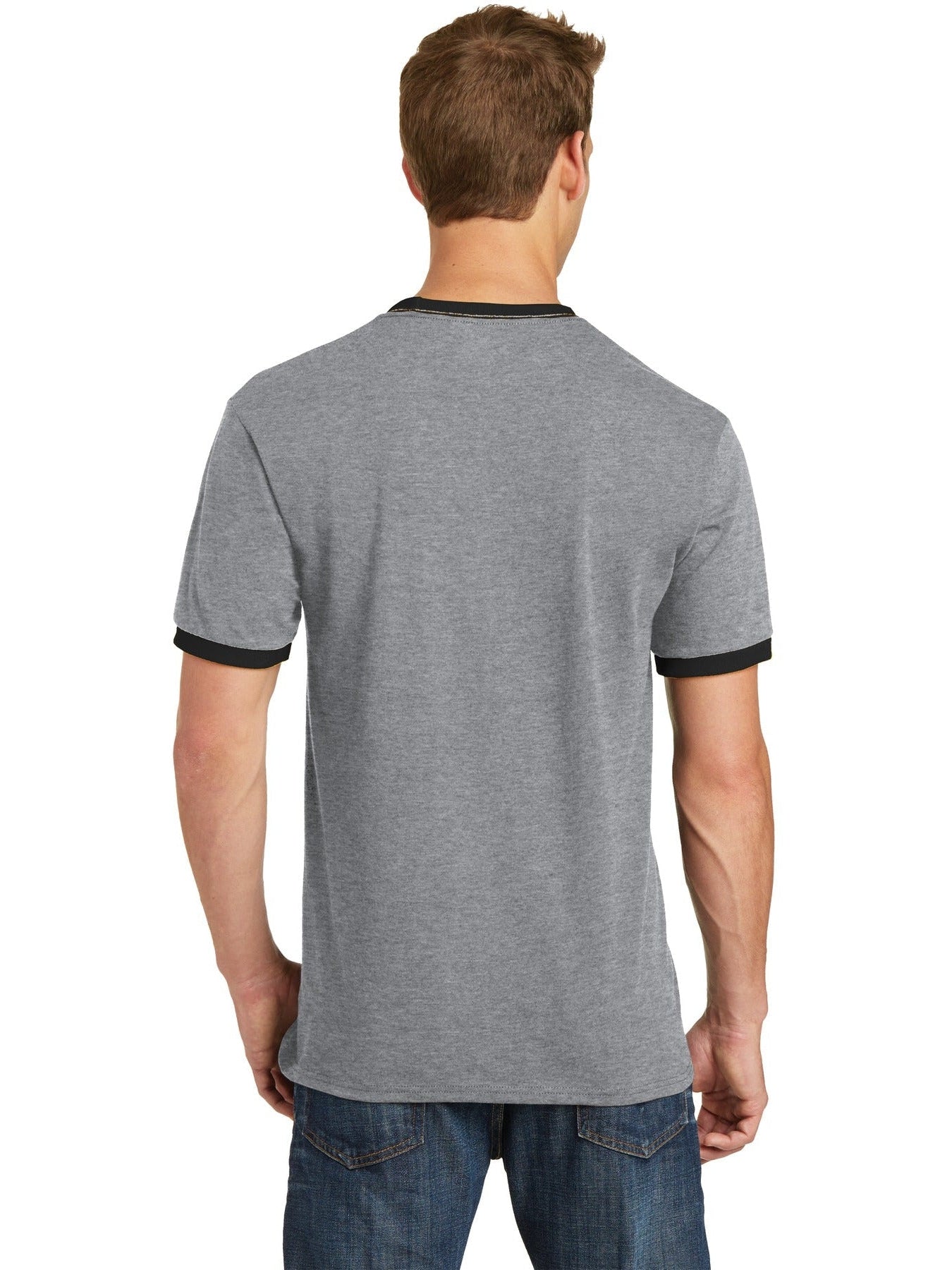 no-logo Port & Company Core Cotton Ringer Tee-Regular-Port & Company-Thread Logic