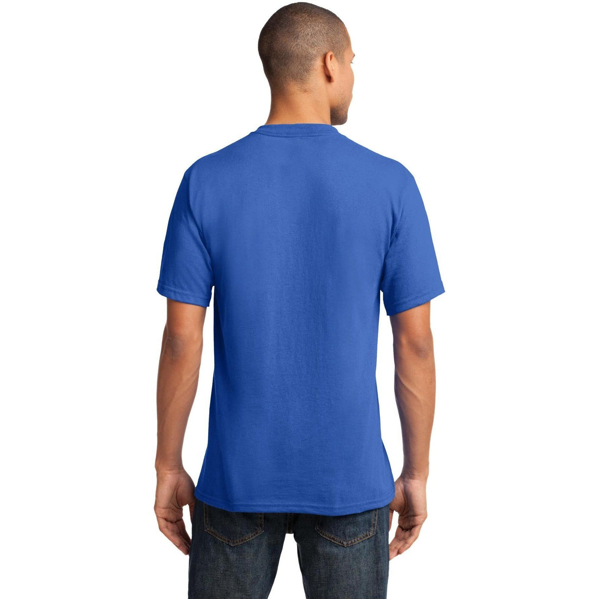 no-logo Port & Company Core Cotton V-Neck Tee-Regular-Port & Company-Thread Logic