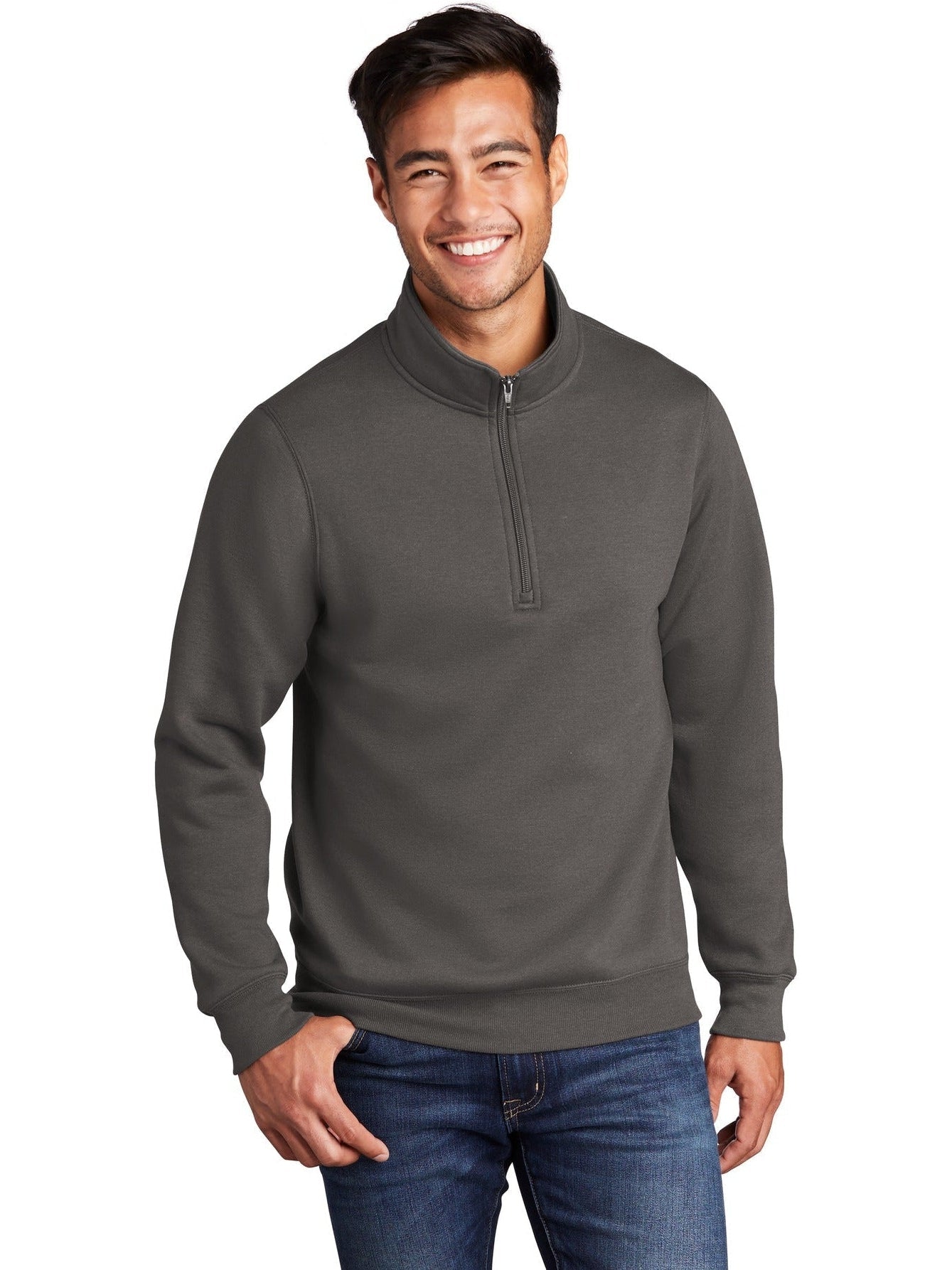 no-logo Port & Company Core Fleece 1/4-Zip Pullover Sweatshirt-Regular-Port & Company-Thread Logic