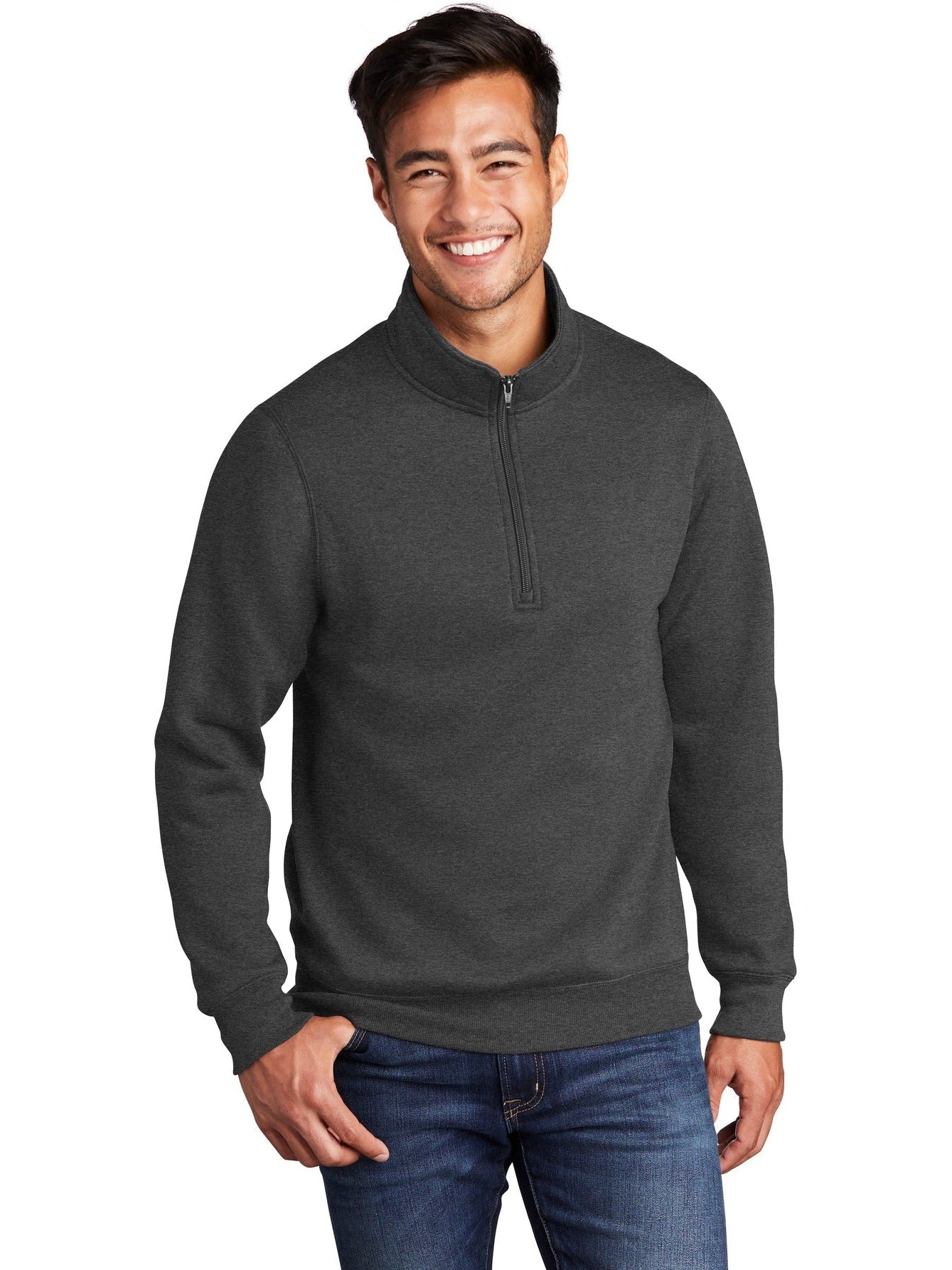no-logo Port & Company Core Fleece 1/4-Zip Pullover Sweatshirt-Regular-Port & Company-Thread Logic