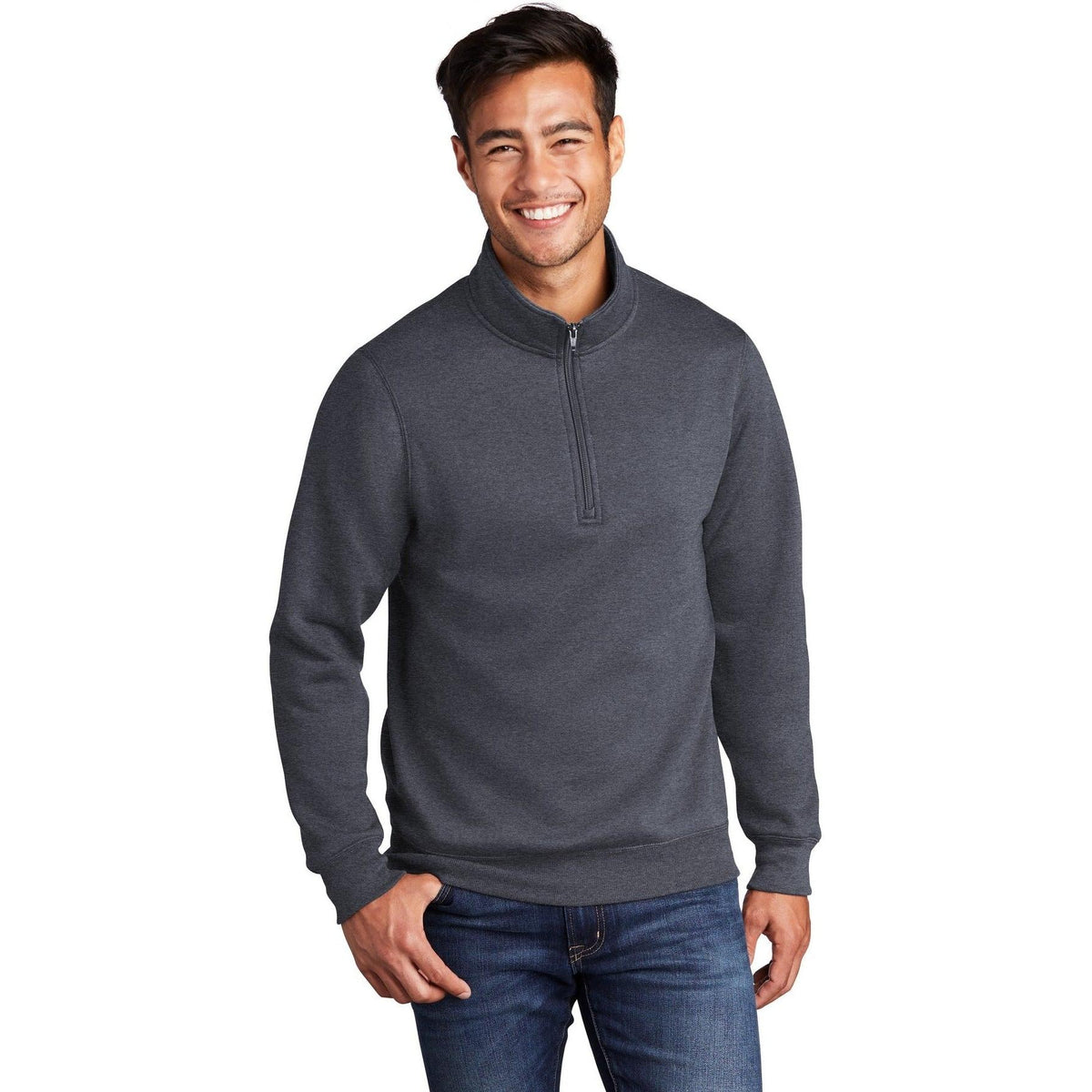 no-logo Port & Company Core Fleece 1/4-Zip Pullover Sweatshirt-Regular-Port & Company-Thread Logic
