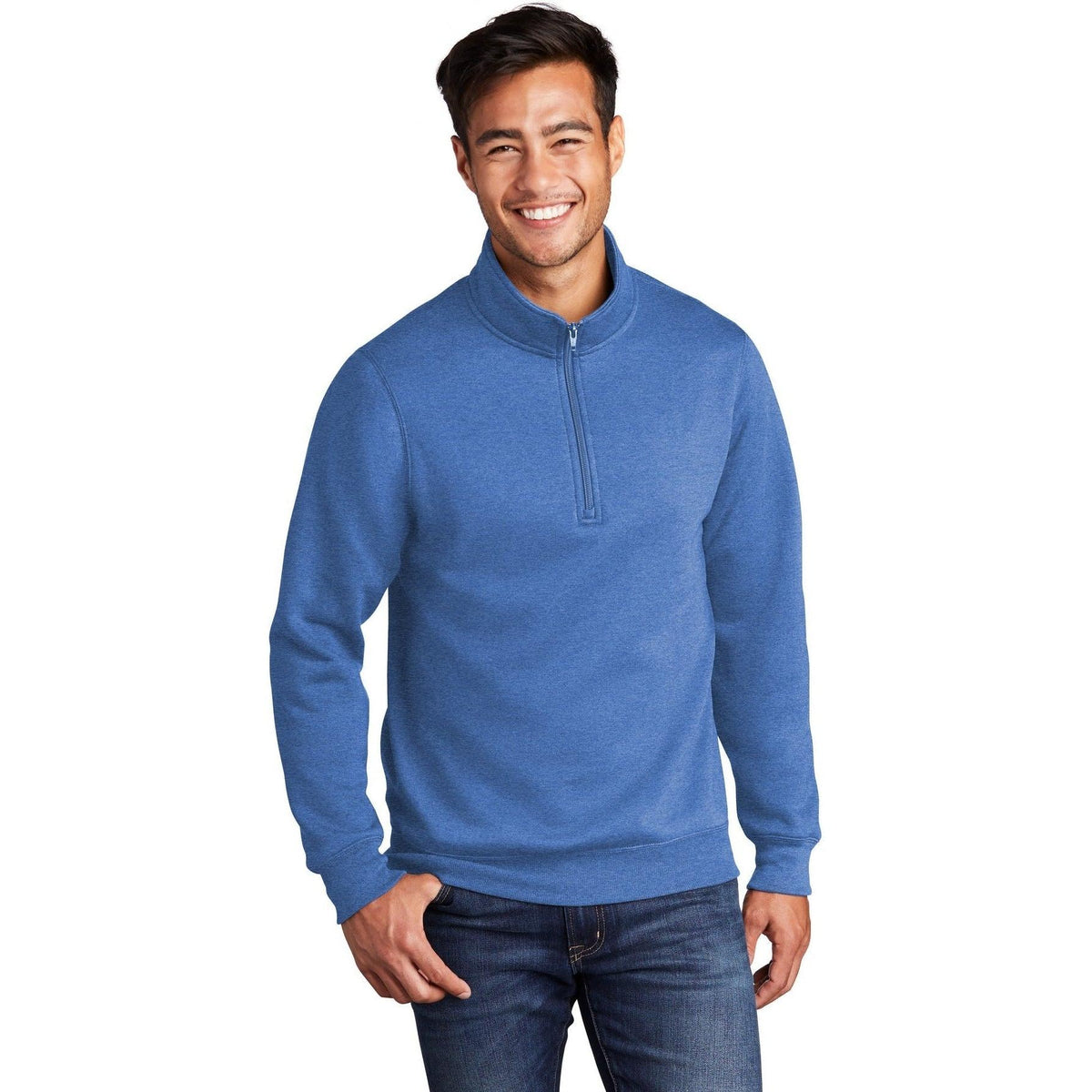 no-logo Port & Company Core Fleece 1/4-Zip Pullover Sweatshirt-Regular-Port & Company-Thread Logic