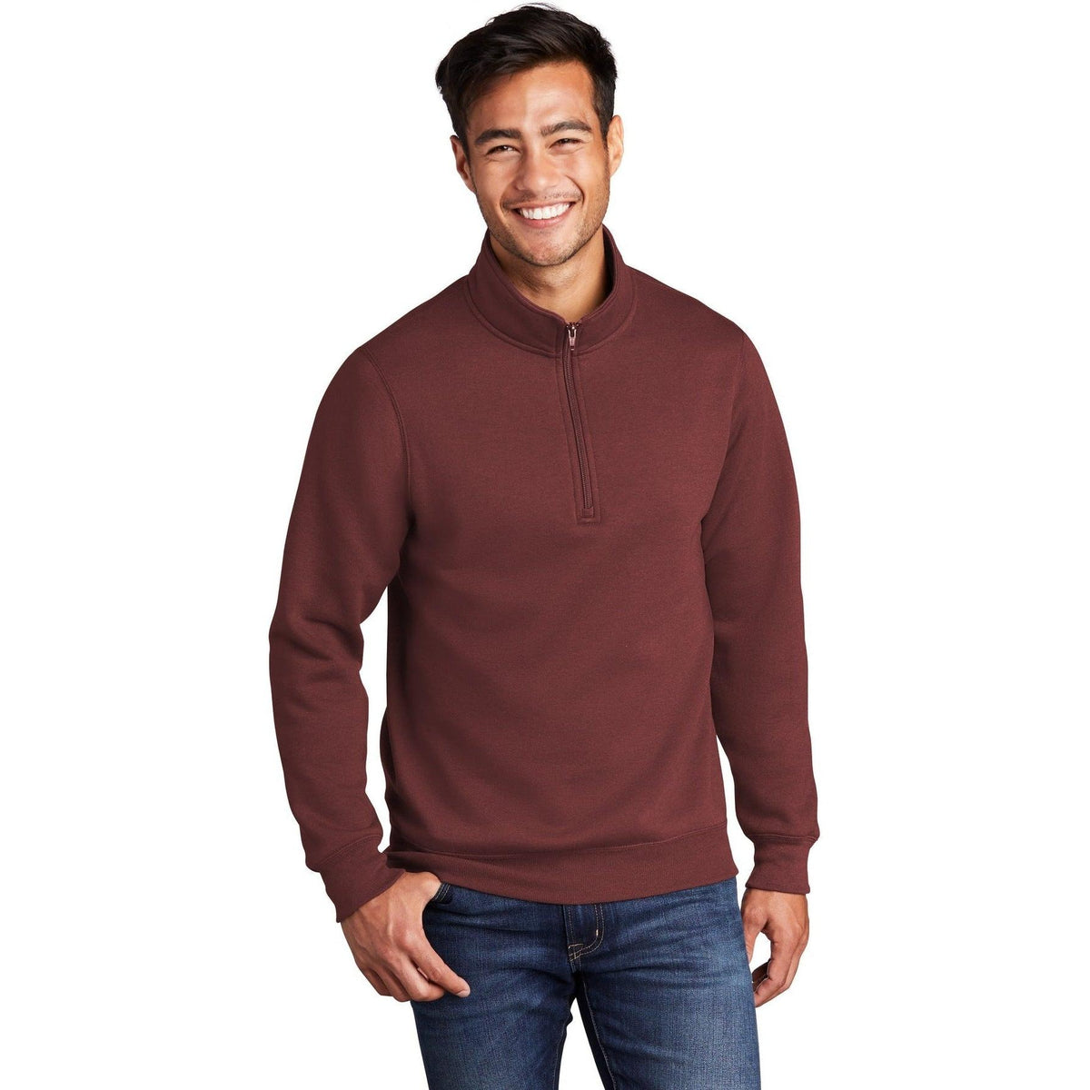 no-logo Port & Company Core Fleece 1/4-Zip Pullover Sweatshirt-Regular-Port & Company-Thread Logic