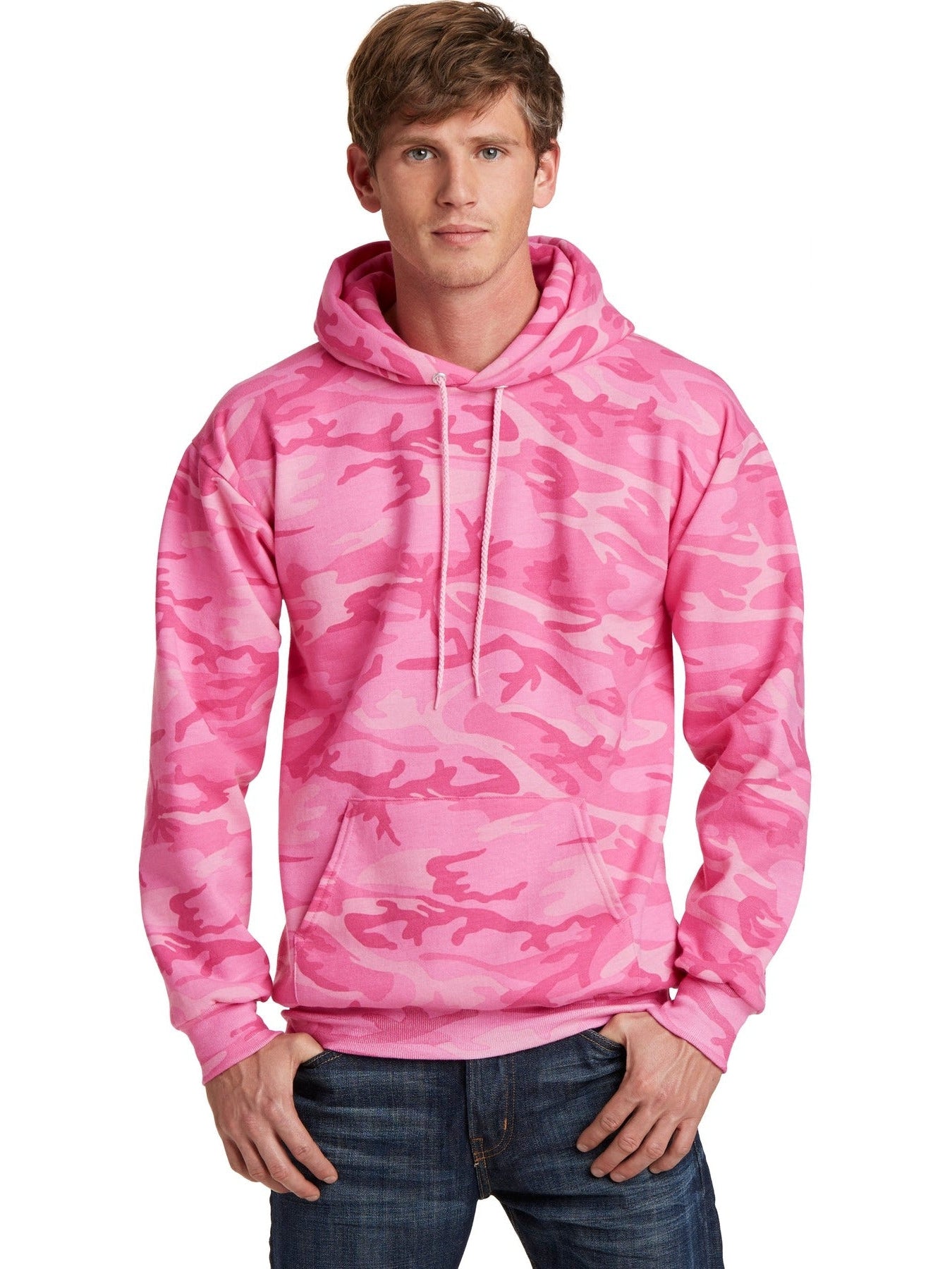 no-logo Port & Company Core Fleece Camo Pullover Hooded Sweatshirt-Regular-Port & Company-Thread Logic