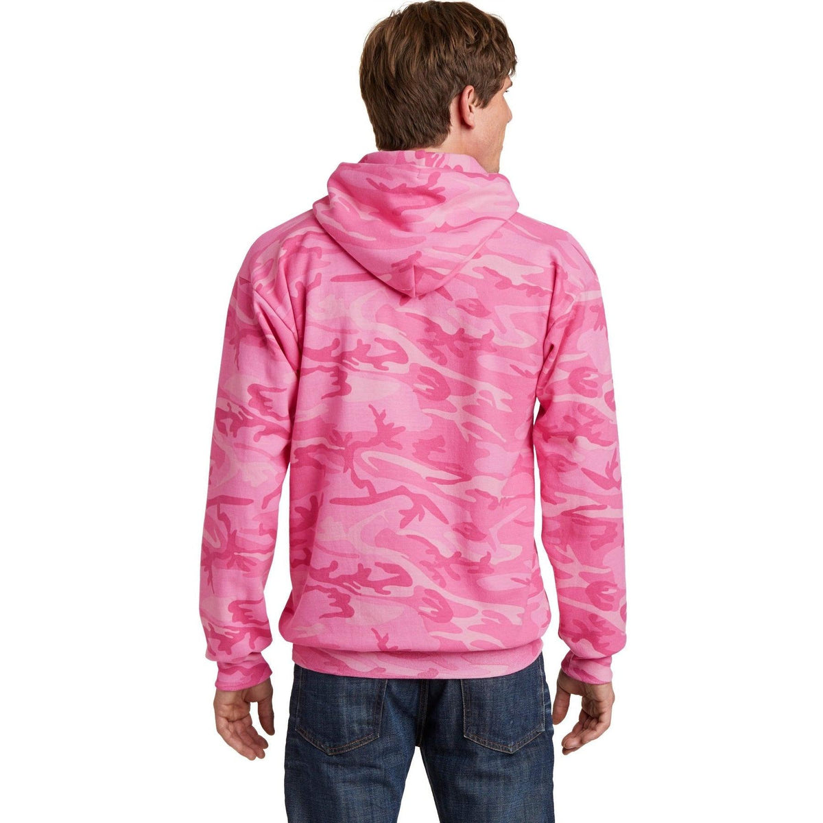 no-logo Port & Company Core Fleece Camo Pullover Hooded Sweatshirt-Hoodies-Port & Company-Thread Logic