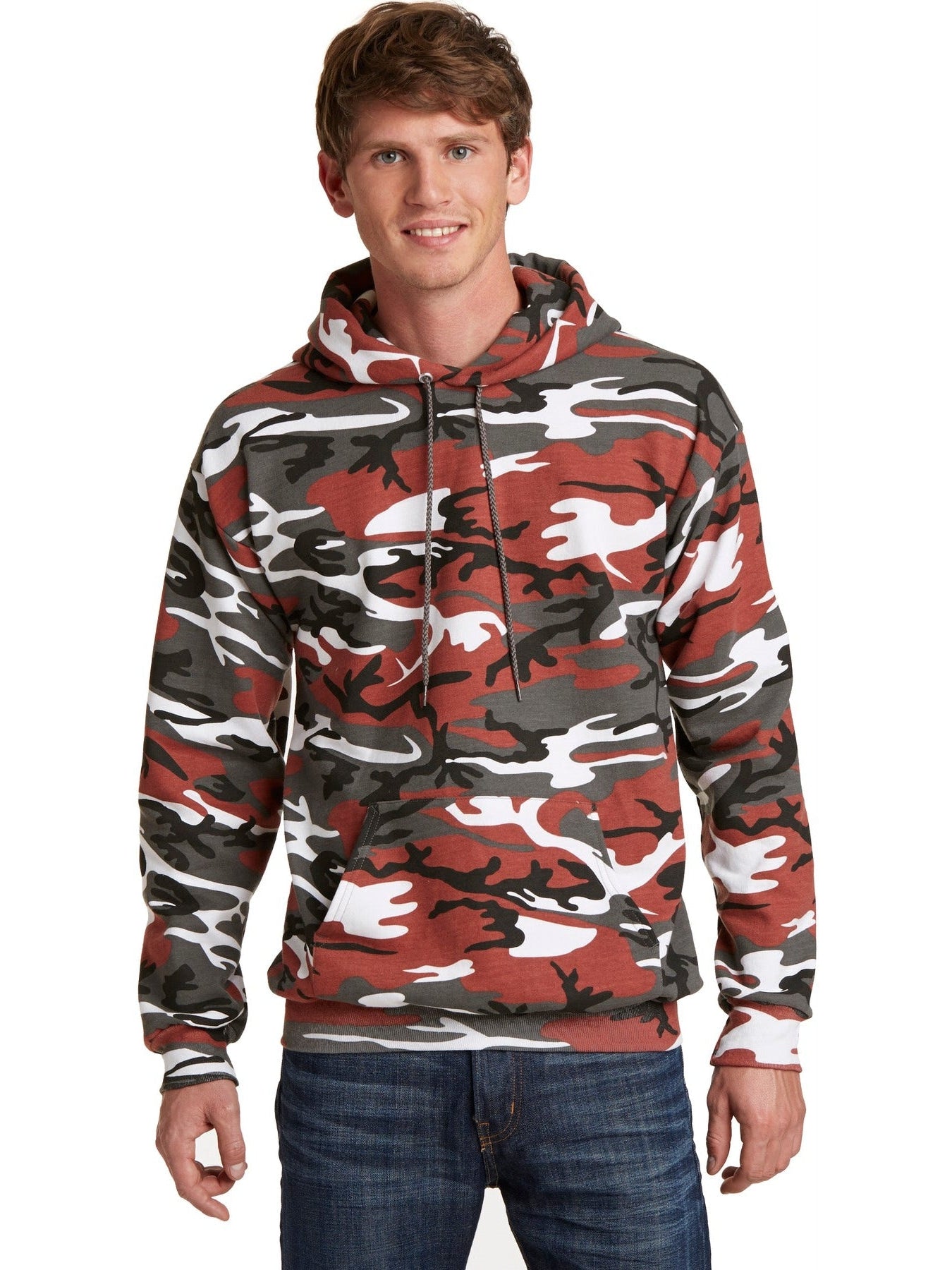 no-logo Port & Company Core Fleece Camo Pullover Hooded Sweatshirt-Regular-Port & Company-Thread Logic