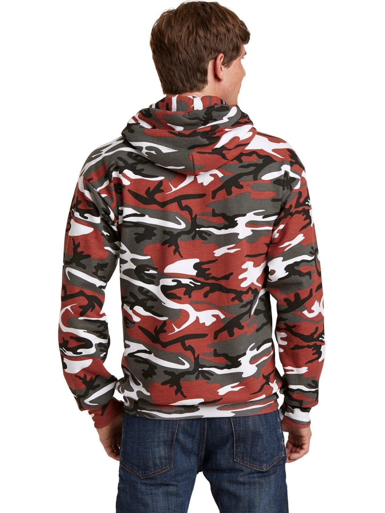 no-logo Port & Company Core Fleece Camo Pullover Hooded Sweatshirt-Regular-Port & Company-Thread Logic