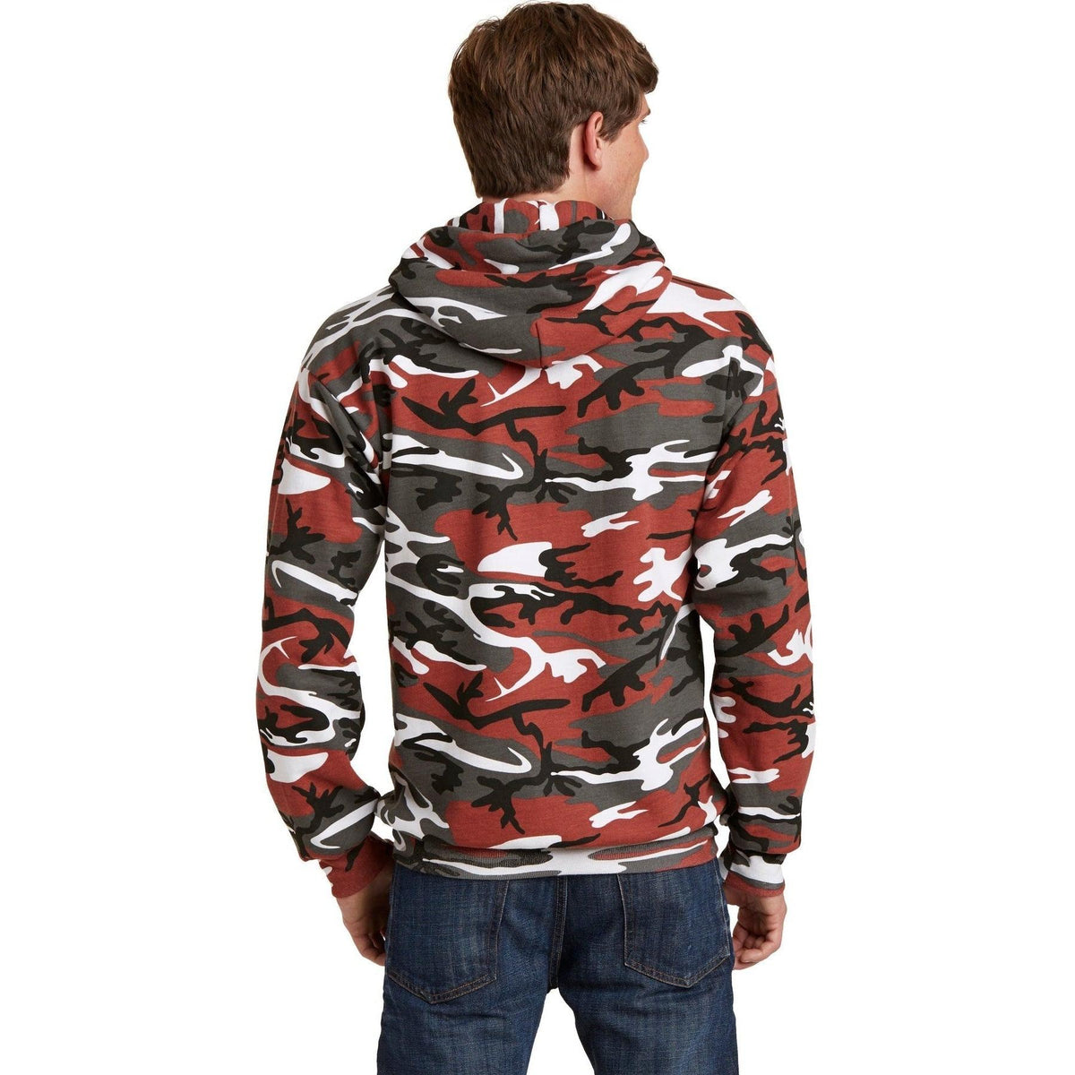 no-logo Port & Company Core Fleece Camo Pullover Hooded Sweatshirt-Hoodies-Port & Company-Thread Logic