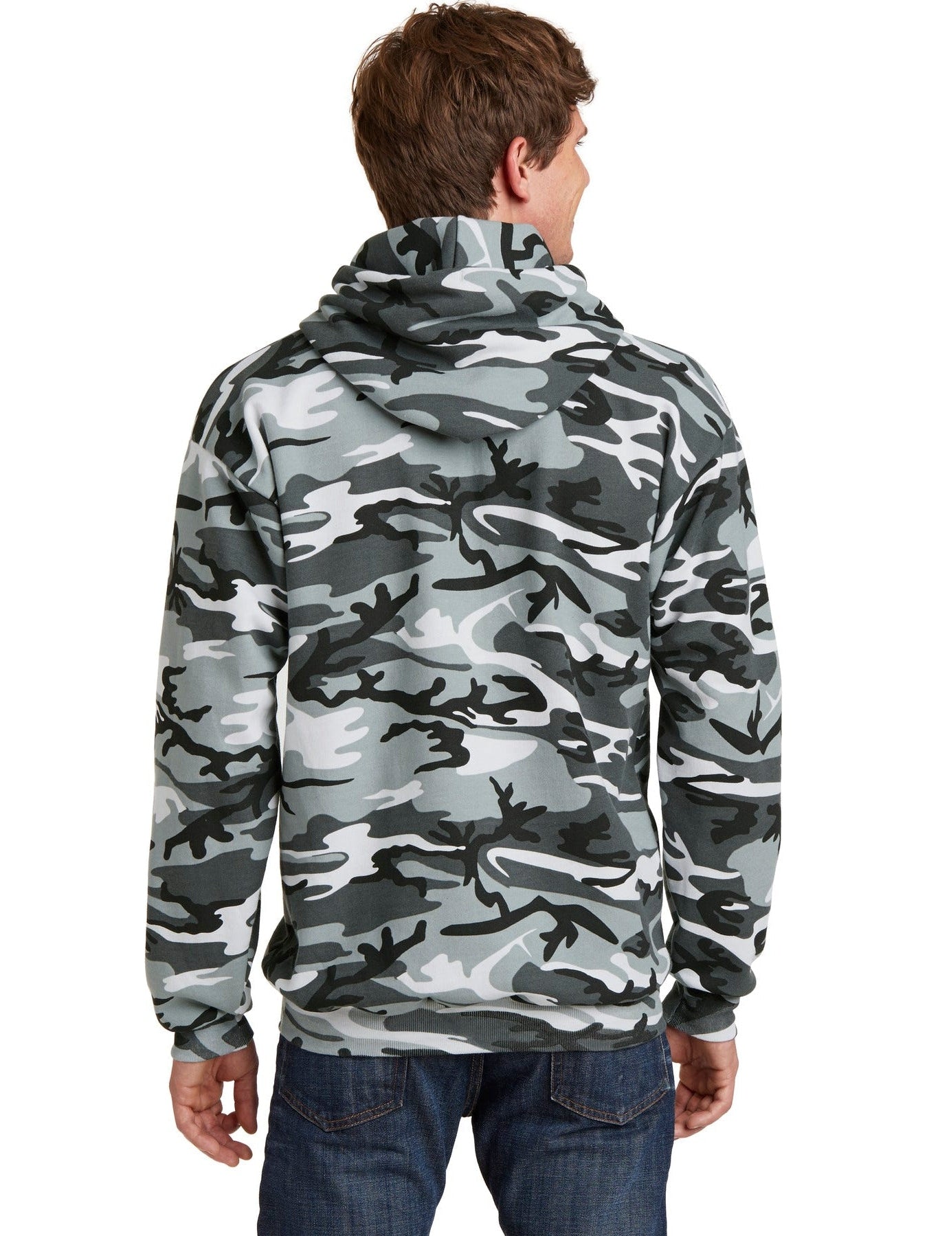 no-logo Port & Company Core Fleece Camo Pullover Hooded Sweatshirt-Regular-Port & Company-Thread Logic