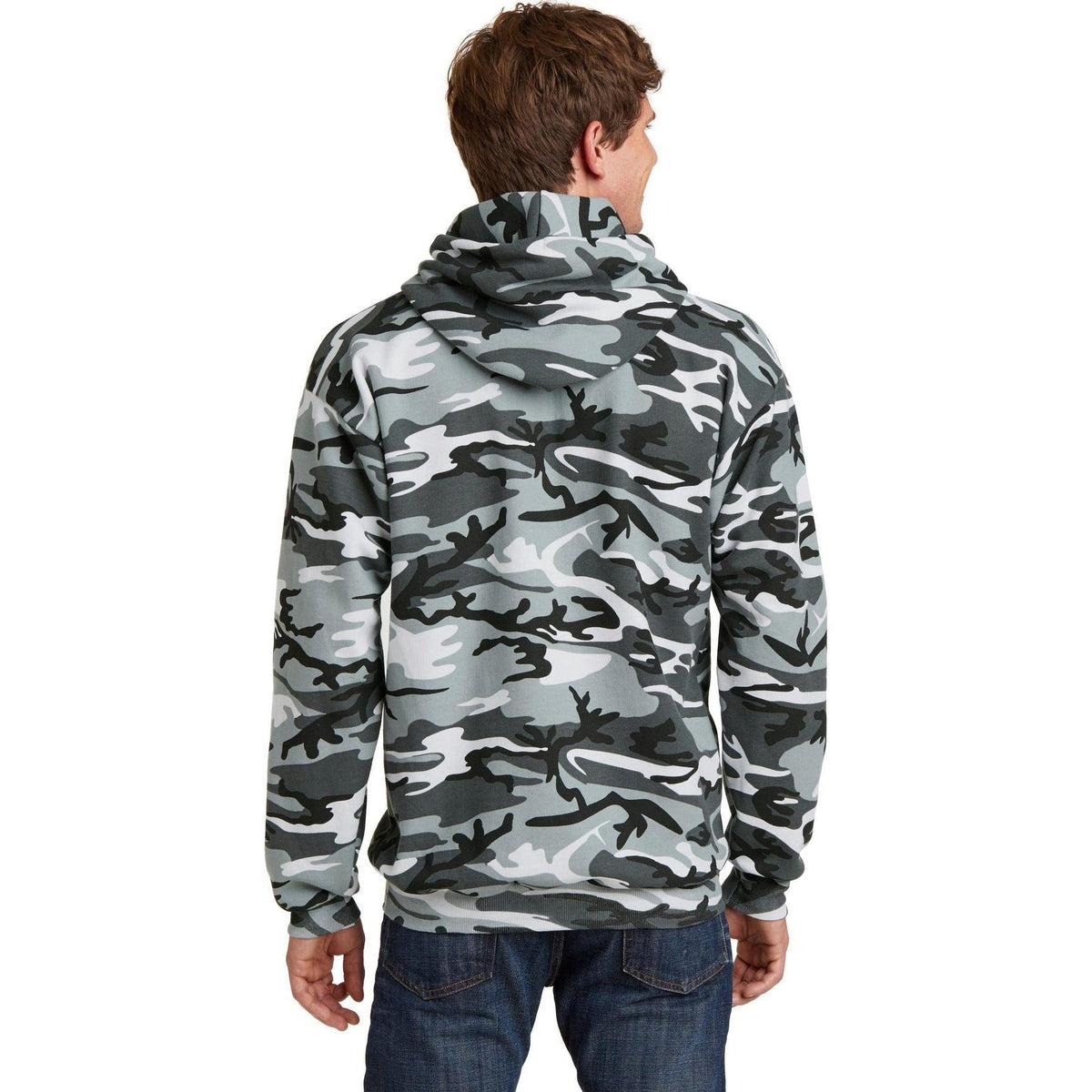 no-logo Port & Company Core Fleece Camo Pullover Hooded Sweatshirt-Hoodies-Port & Company-Thread Logic