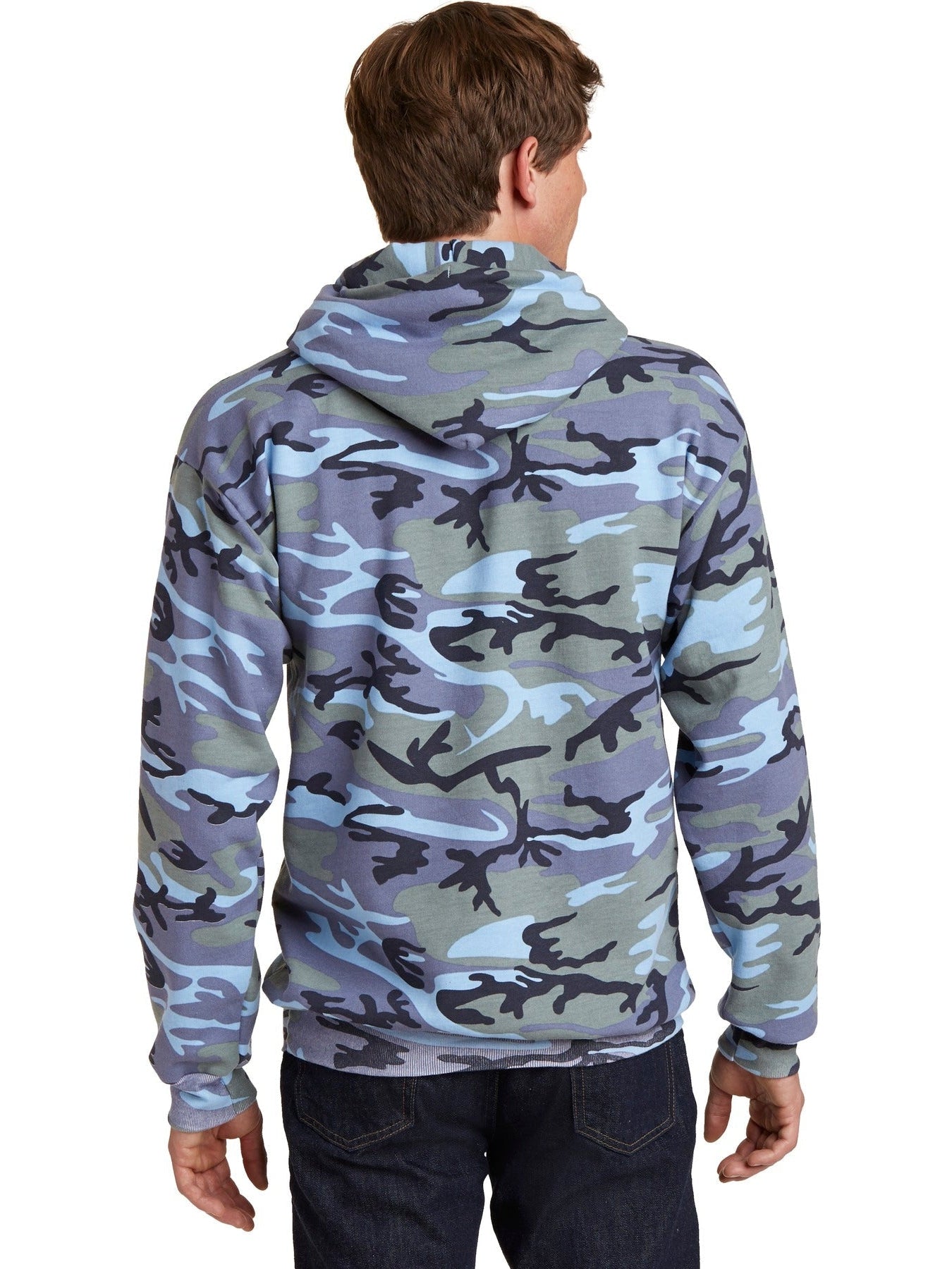 no-logo Port & Company Core Fleece Camo Pullover Hooded Sweatshirt-Regular-Port & Company-Thread Logic