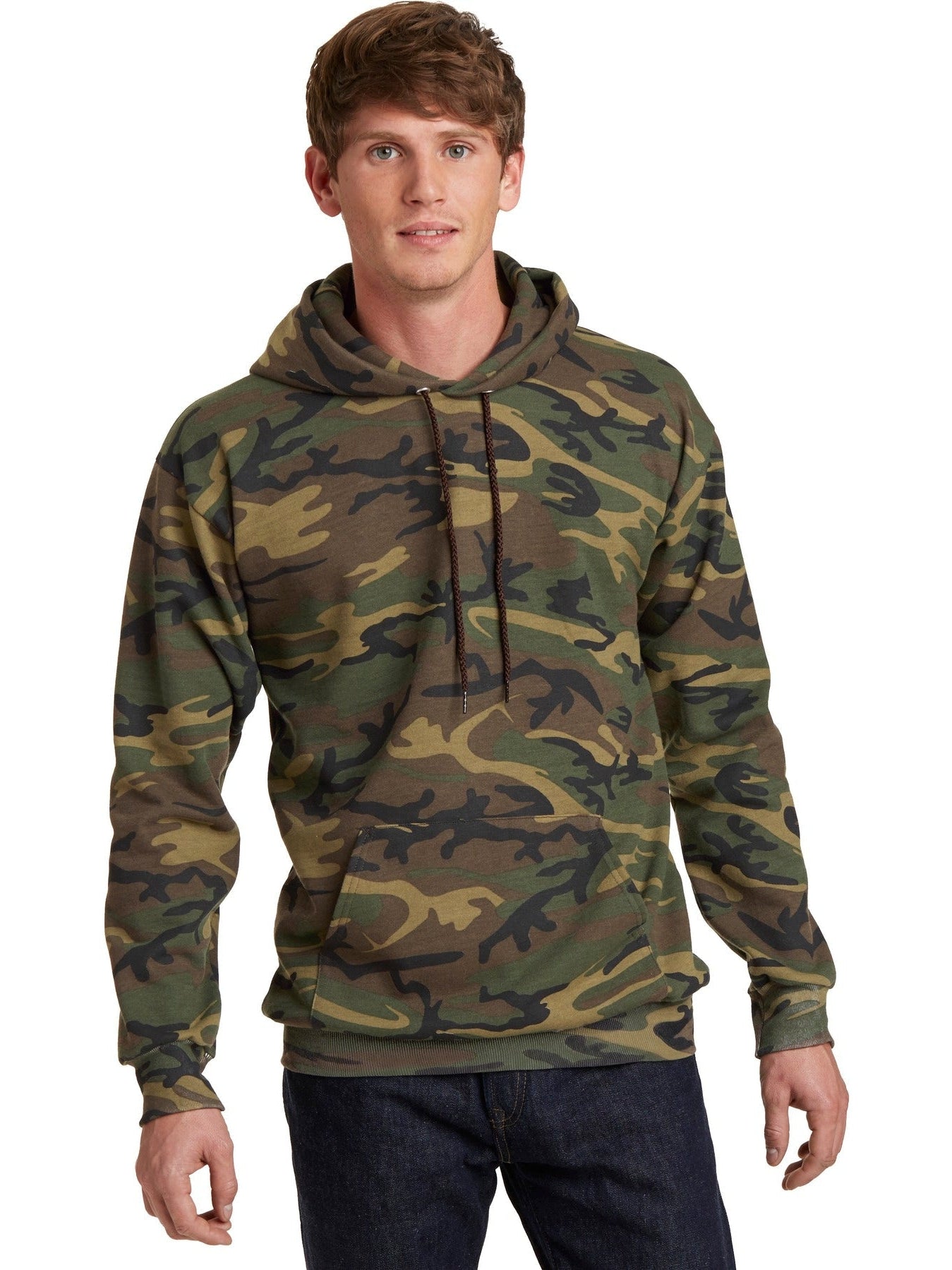 no-logo Port & Company Core Fleece Camo Pullover Hooded Sweatshirt-Regular-Port & Company-Thread Logic