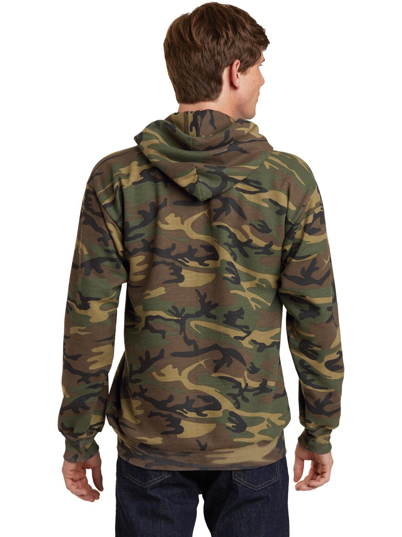 no-logo Port & Company Core Fleece Camo Pullover Hooded Sweatshirt-Regular-Port & Company-Thread Logic