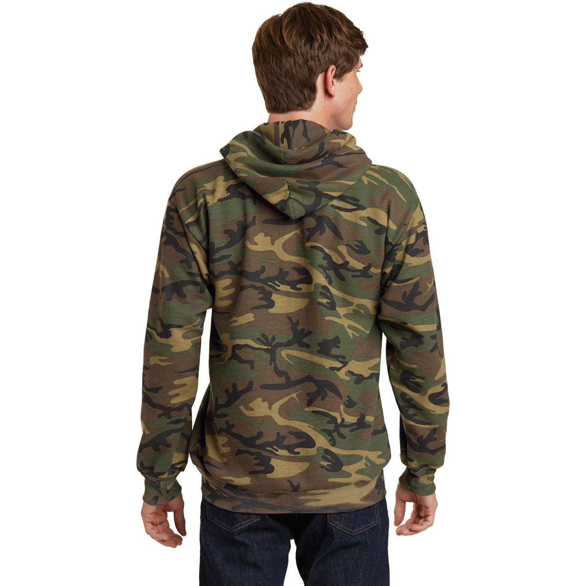 no-logo Port & Company Core Fleece Camo Pullover Hooded Sweatshirt-Hoodies-Port & Company-Thread Logic