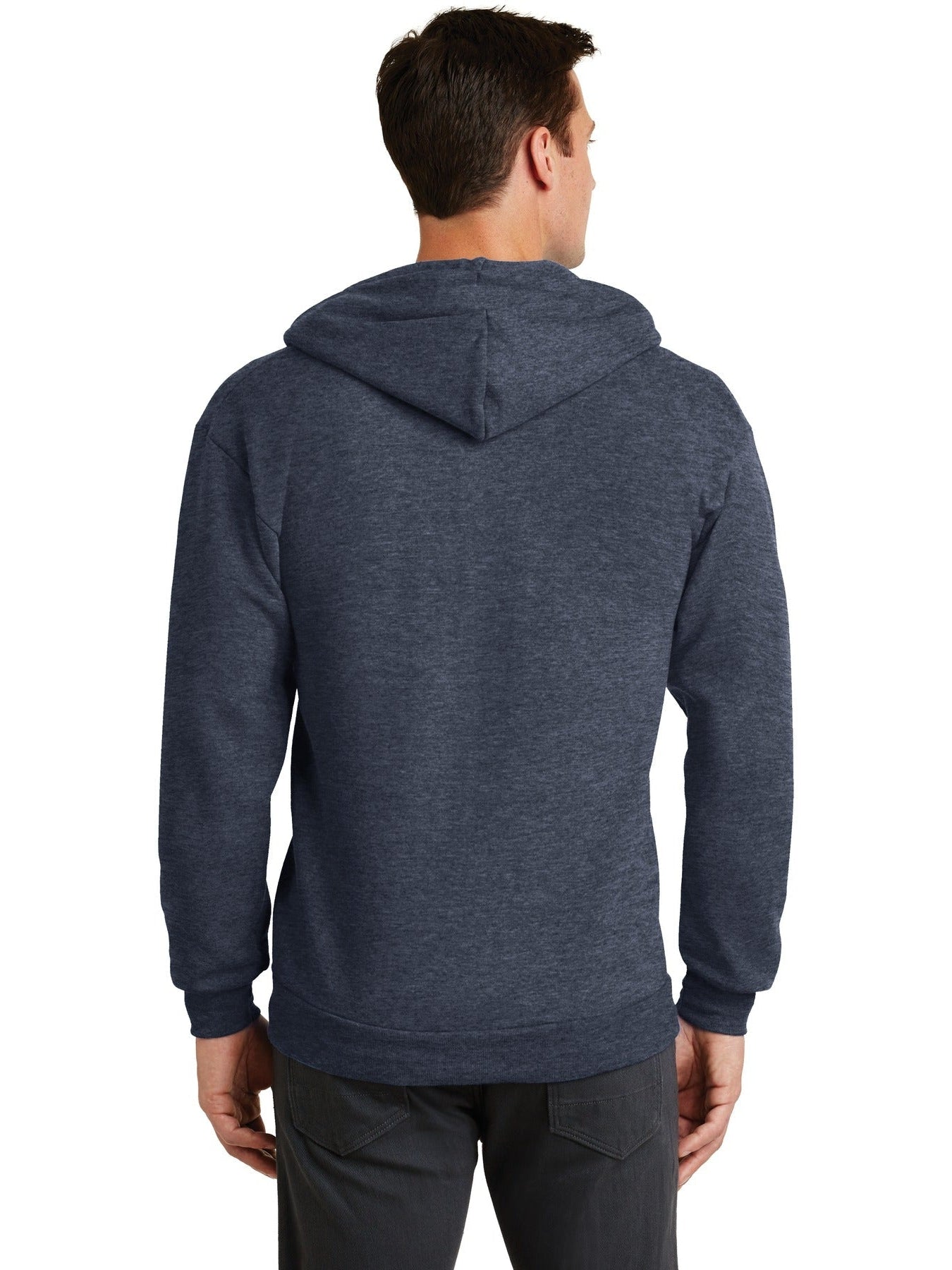 no-logo Port & Company Core Fleece Full-Zip Hooded Sweatshirt-Regular-Port & Company-Thread Logic