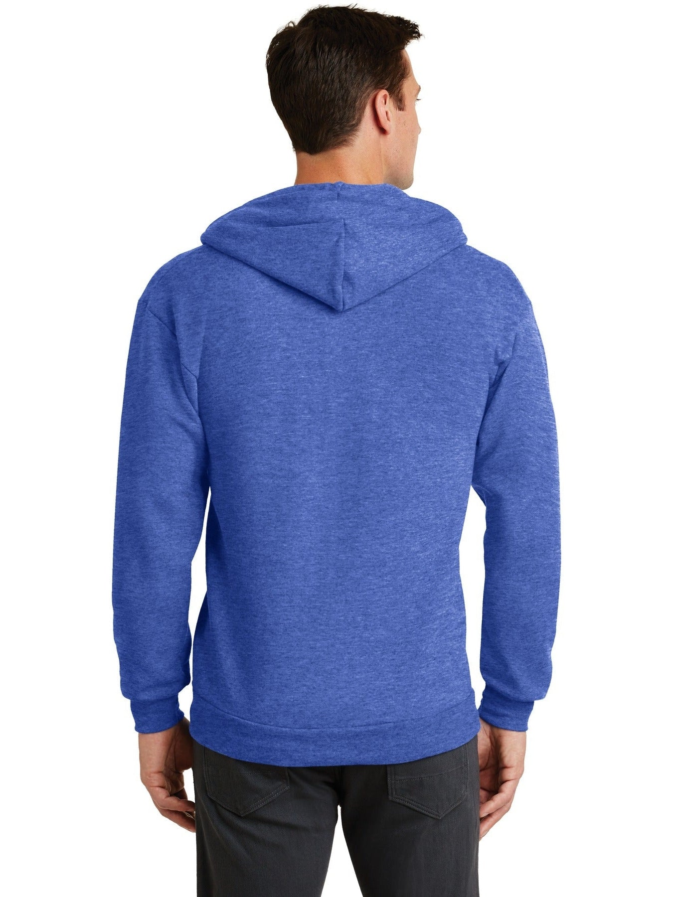 no-logo Port & Company Core Fleece Full-Zip Hooded Sweatshirt-Regular-Port & Company-Thread Logic