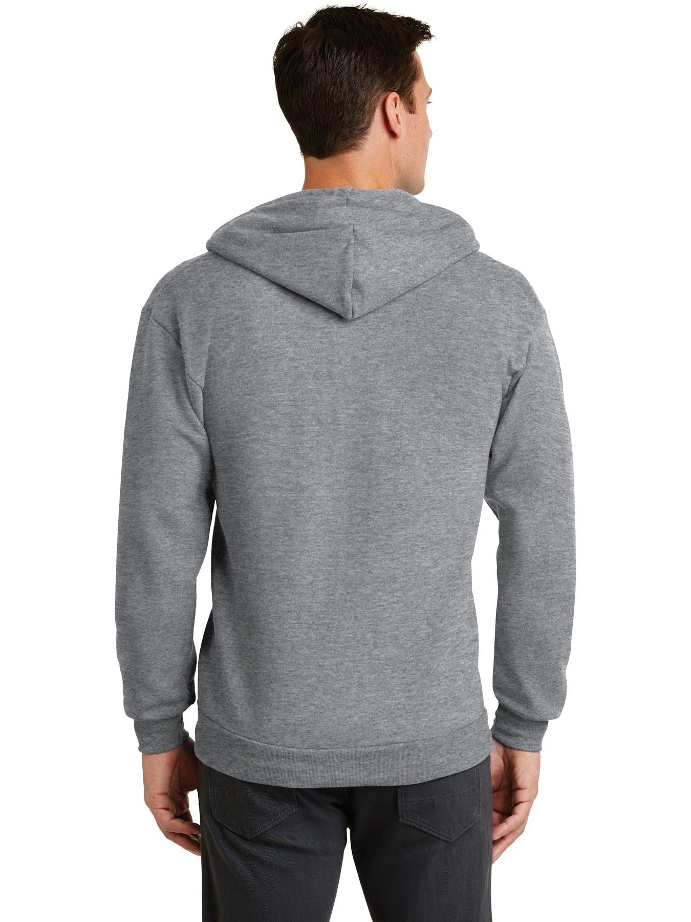 no-logo Port & Company Core Fleece Full-Zip Hooded Sweatshirt-Regular-Port & Company-Thread Logic