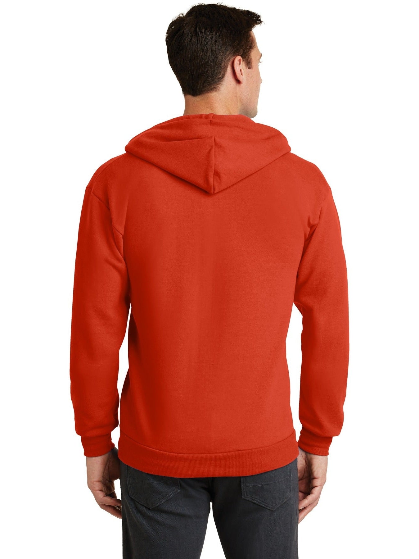 no-logo Port & Company Core Fleece Full-Zip Hooded Sweatshirt-Regular-Port & Company-Thread Logic