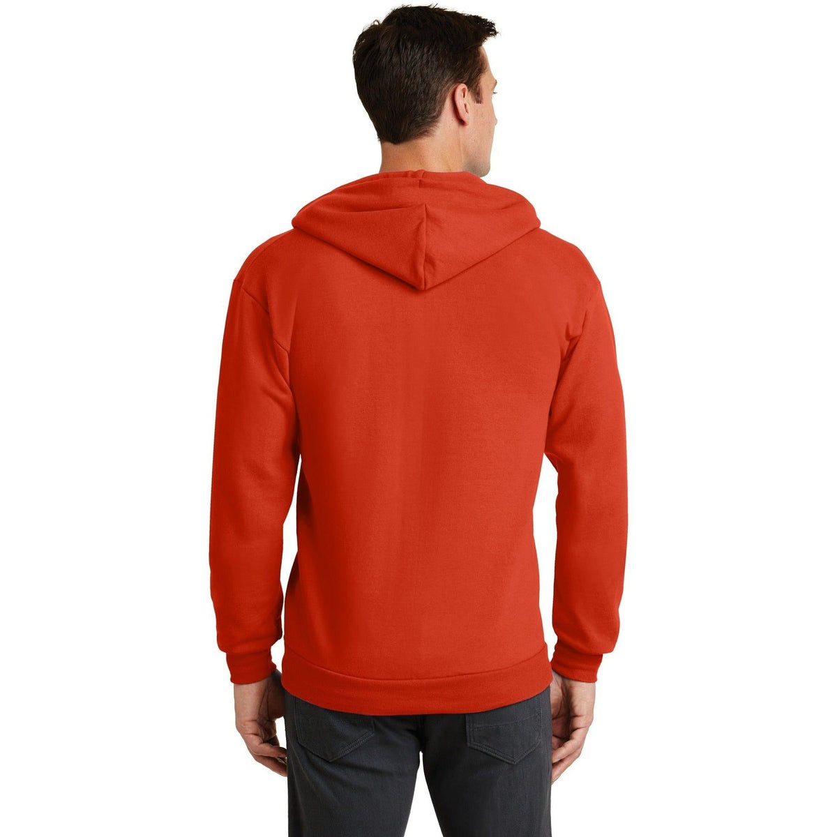 no-logo Port & Company Core Fleece Full-Zip Hooded Sweatshirt-Regular-Port & Company-Thread Logic