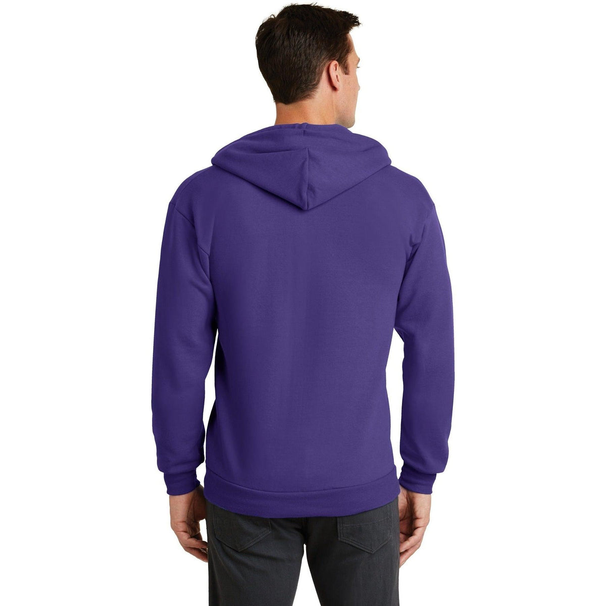 no-logo Port & Company Core Fleece Full-Zip Hooded Sweatshirt-Regular-Port & Company-Thread Logic