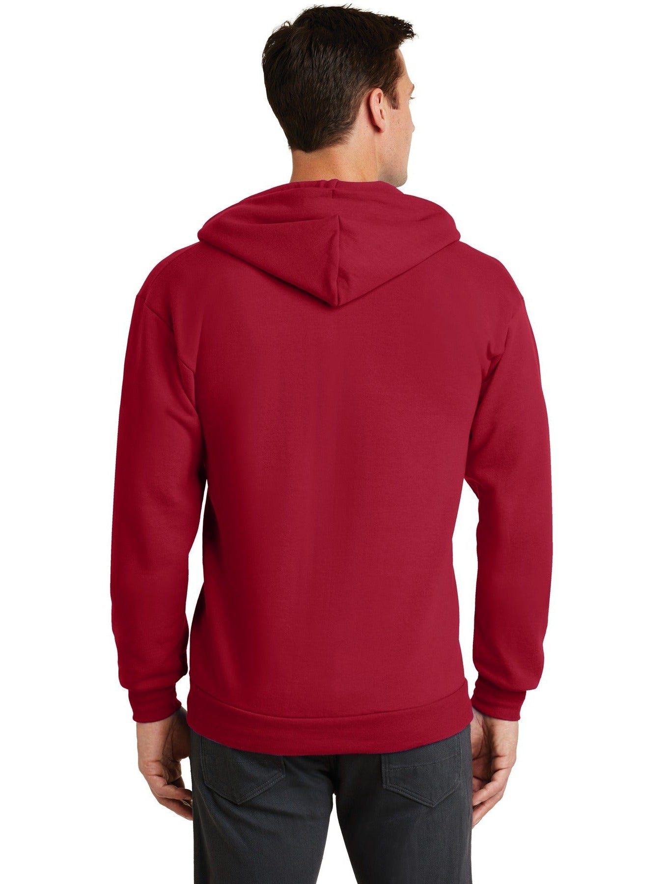 no-logo Port & Company Core Fleece Full-Zip Hooded Sweatshirt-Regular-Port & Company-Thread Logic