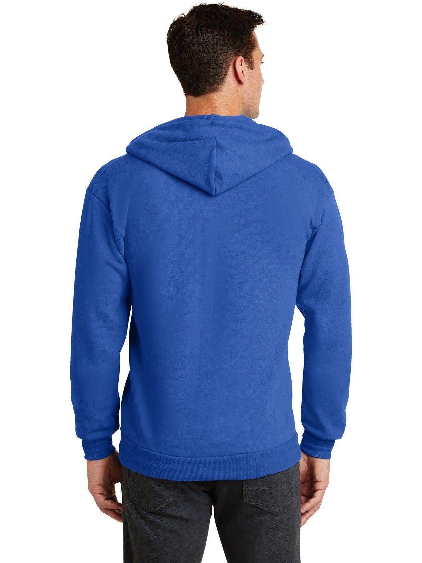no-logo Port & Company Core Fleece Full-Zip Hooded Sweatshirt-Regular-Port & Company-Thread Logic
