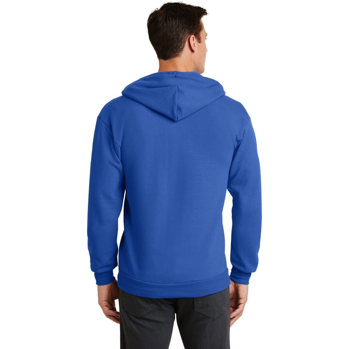 no-logo Port & Company Core Fleece Full-Zip Hooded Sweatshirt-Regular-Port & Company-Thread Logic