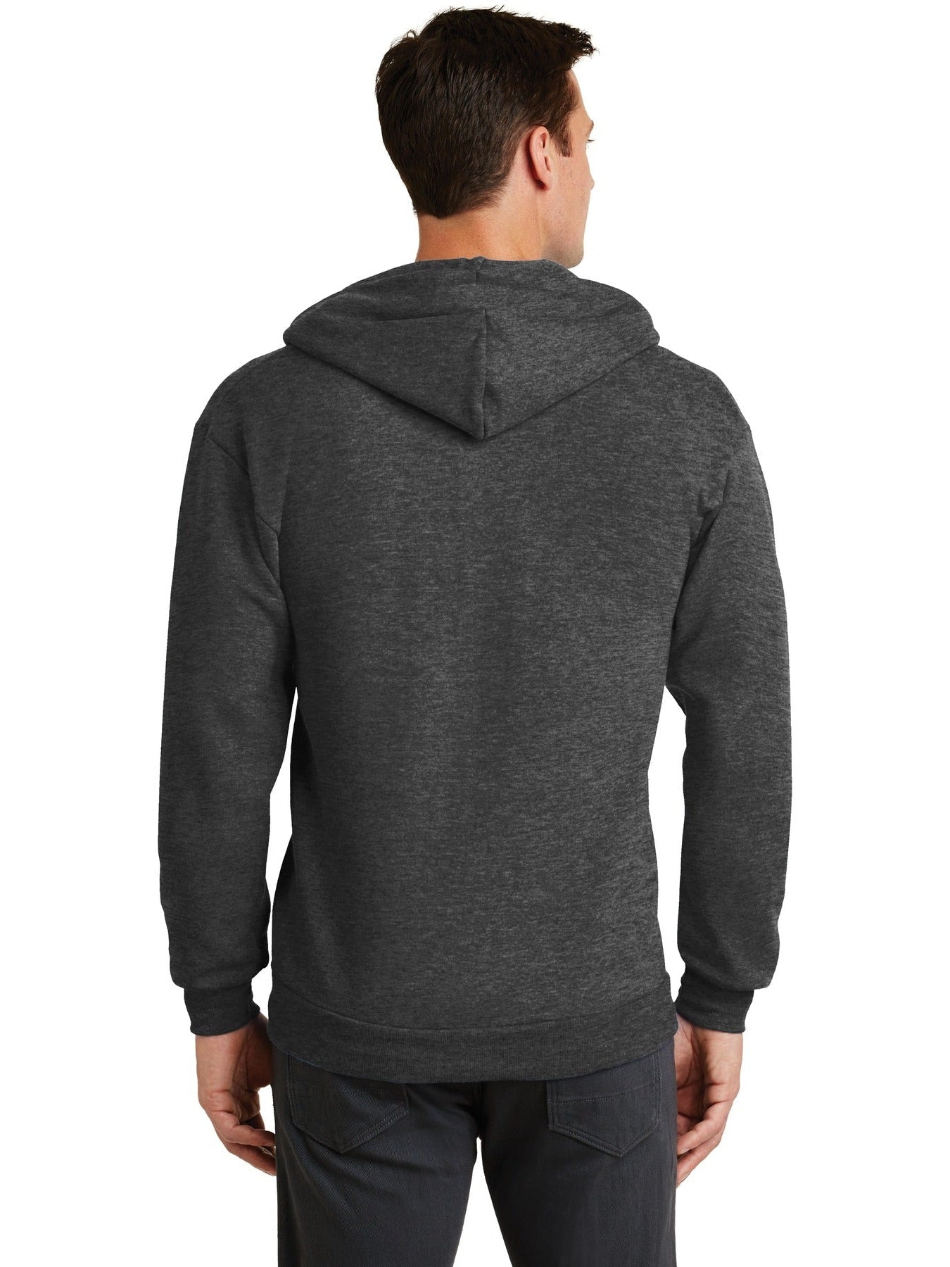 no-logo Port & Company Core Fleece Full-Zip Hooded Sweatshirt-Regular-Port & Company-Thread Logic