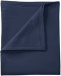 no-logo Port & Company Core Fleece Sweatshirt Blanket-Regular-Port & Company-Navy-1 Size-Thread Logic